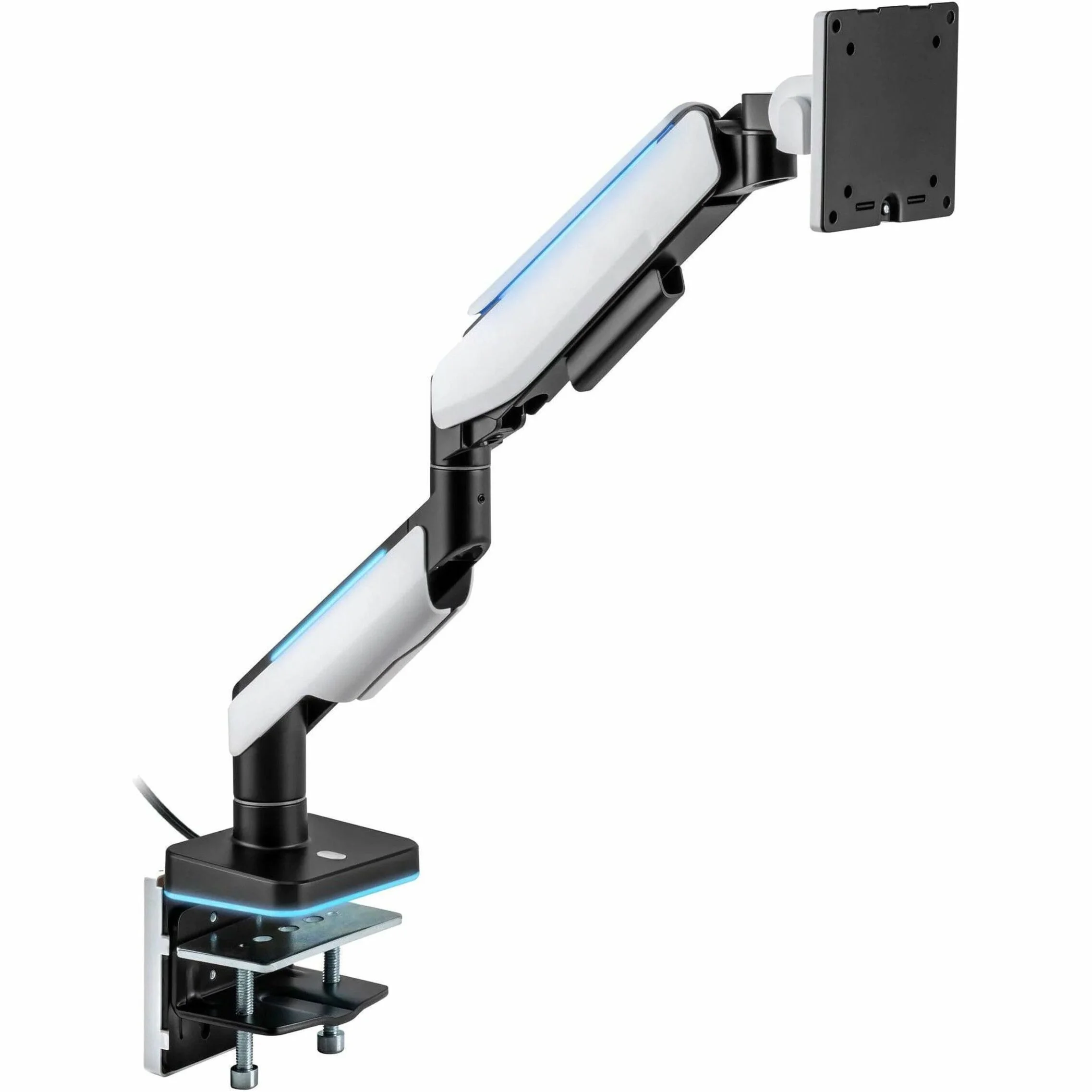 Mount-It! Heavy-Duty Single Computer Monitor Arm for Ultrawide Curved Screens Up To 49", Gaming Monitor, RGB Lights, USB