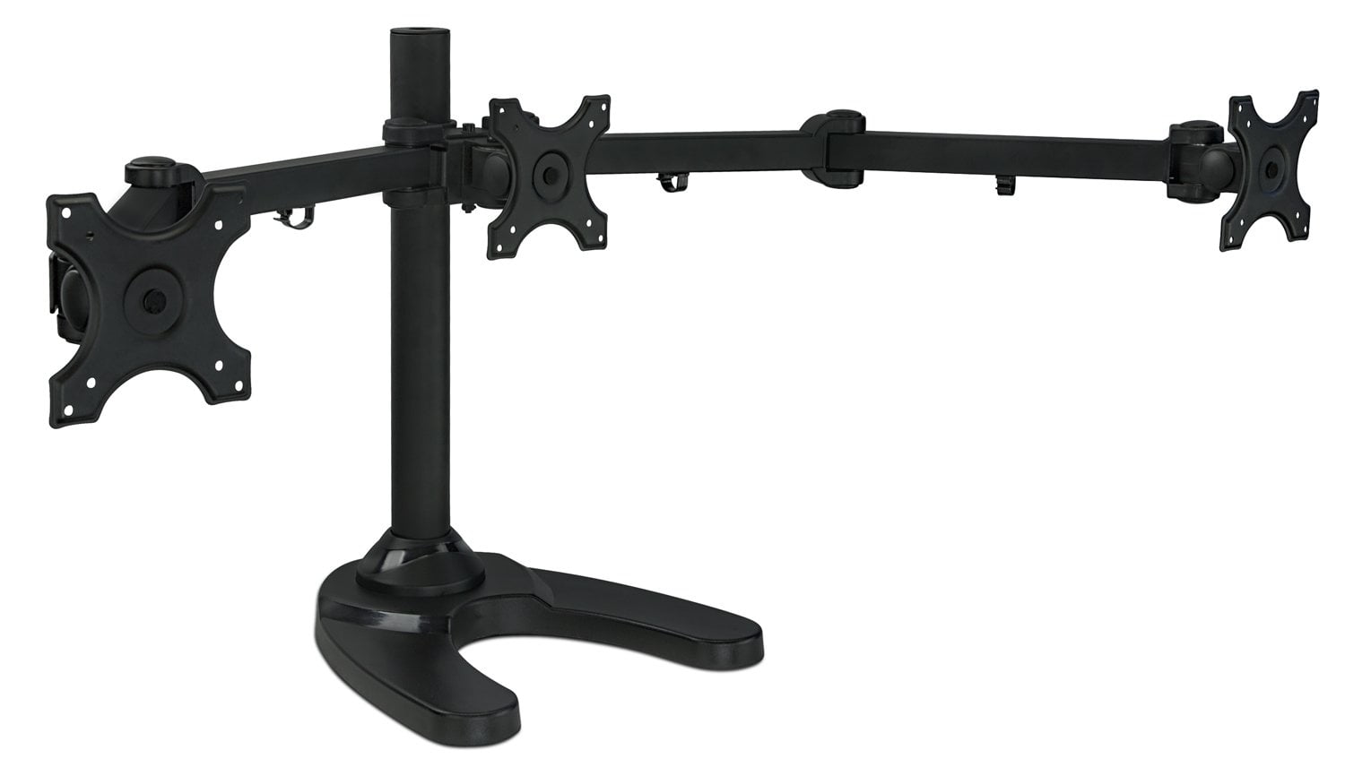 Mount-It! Triple Monitor Stand | Fits 16"-24" Computer Screens | 3 Monitor Stand Mount