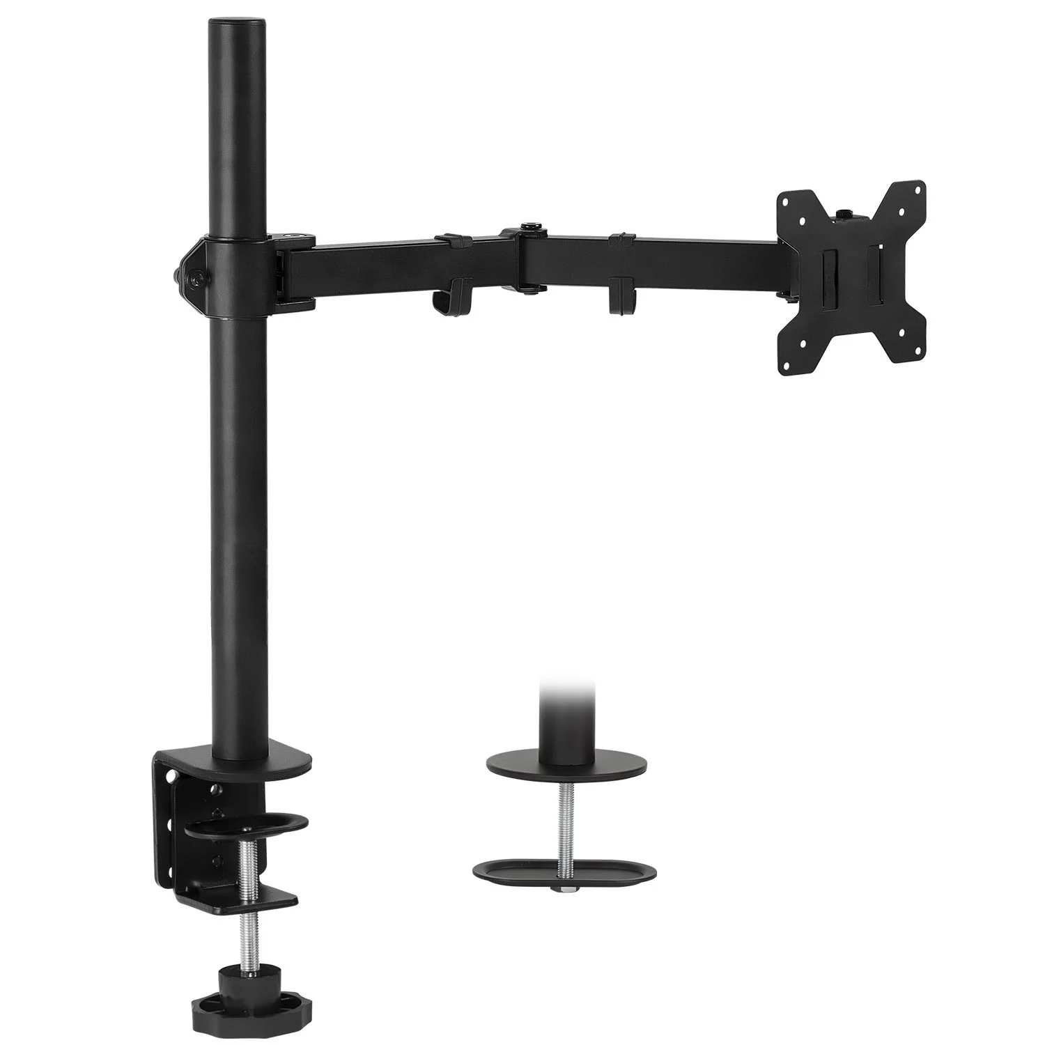 Mount-lt! Triple Computer Monitor Desk Mount, Fits Up To 32" Screens, USB, USB-C & Audio Ports, Ergonomic