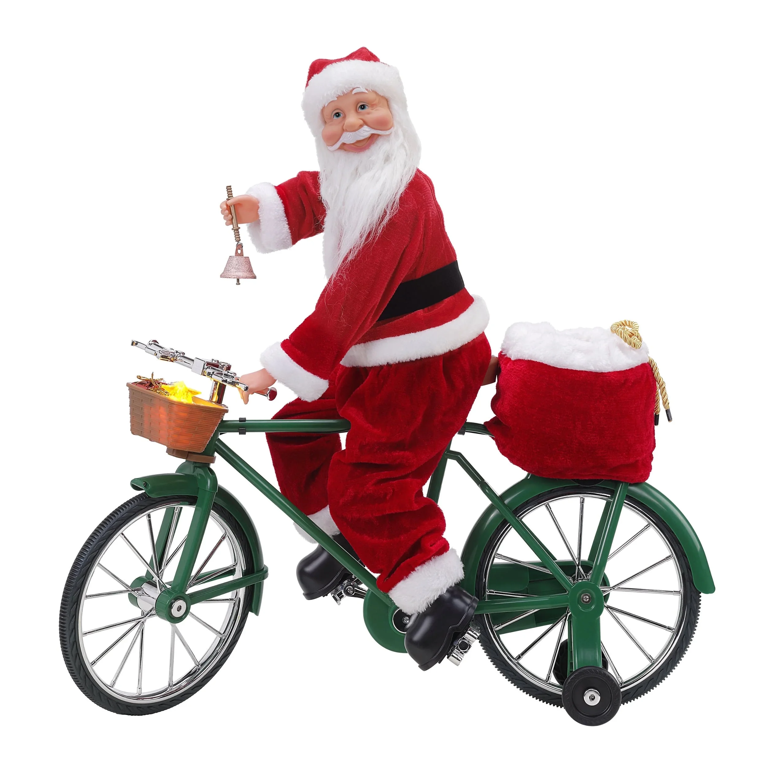 Mr. Christmas 30482 Cycling Santa Holiday Decoration, One Size, Multi