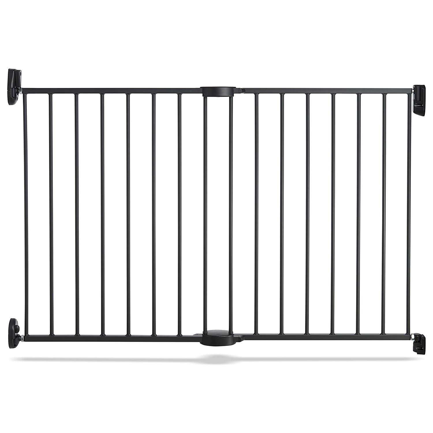 Munchkin® Push to Close™ Hardware Mounted Extending Metal Safety Toddler Baby Gate, Dark Gray
