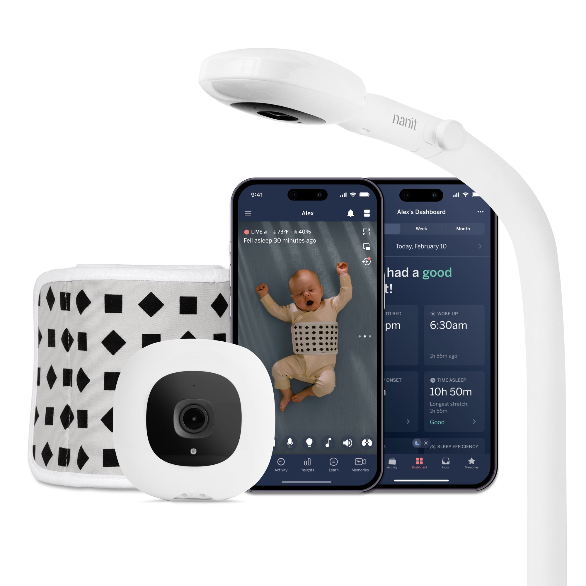 Nanit Pro Smart Baby Monitor with HD Camera & Floor Stand, New Version