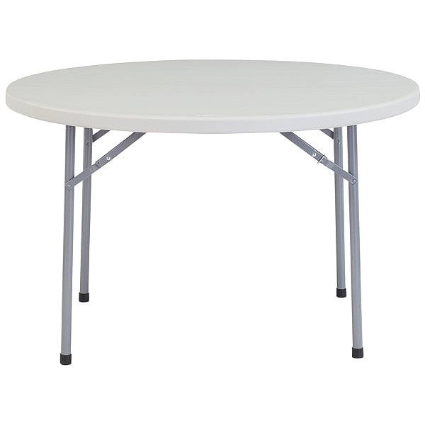NPS 48" Heavy Duty Round Folding Table, Speckled Grey