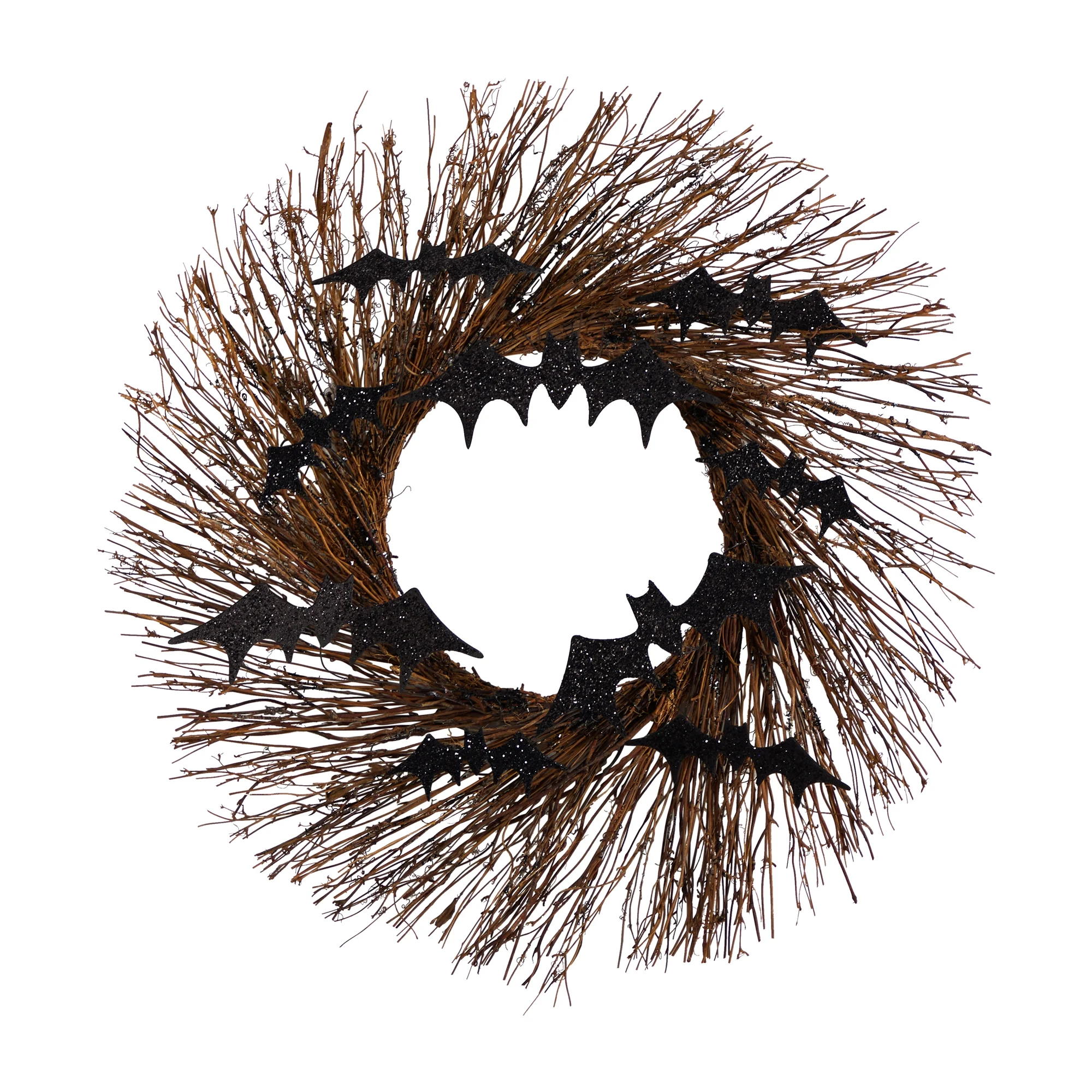 Nearly Natural 26in. Halloween Bats Twig Wreath