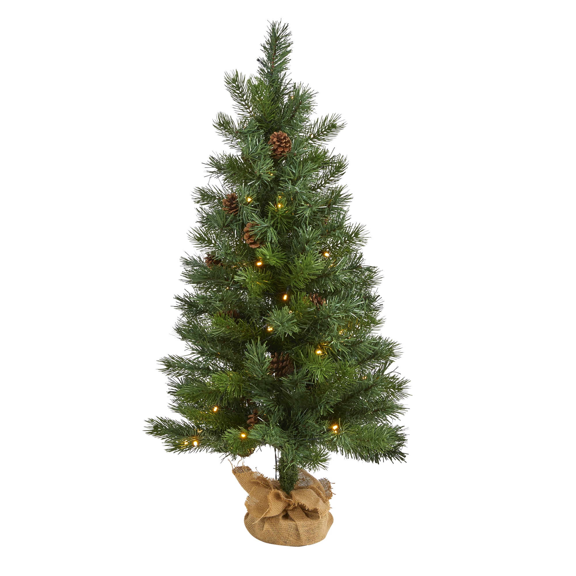 Nearly Natural 3' Prelit Fir Artificial Christmas Tree with 50 LED Lights