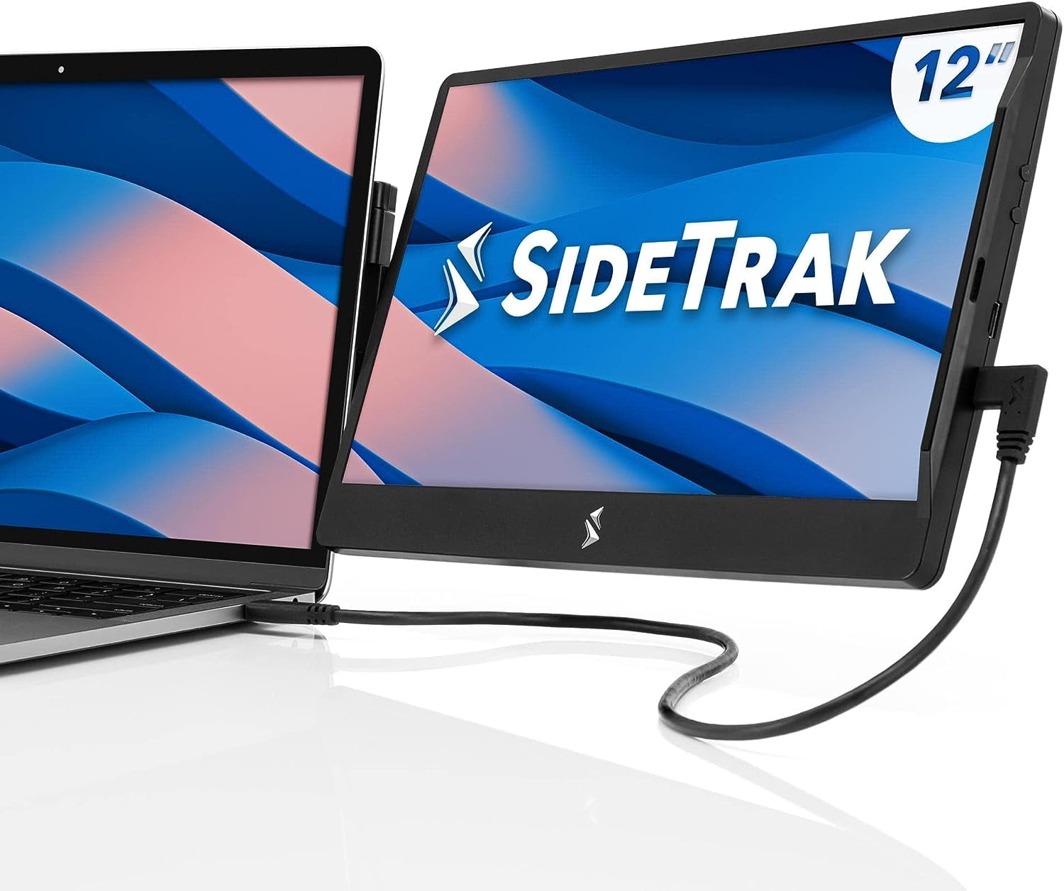 New SideTrak Swivel Attachable Portable Monitor for Laptop 12.5" FHD IPS Rotating Dual Laptop Screen | Mac, PC, Chrome OS Compatible | All Laptop Sizes | Powered by DisplayPort USB-C or Mini HDMI