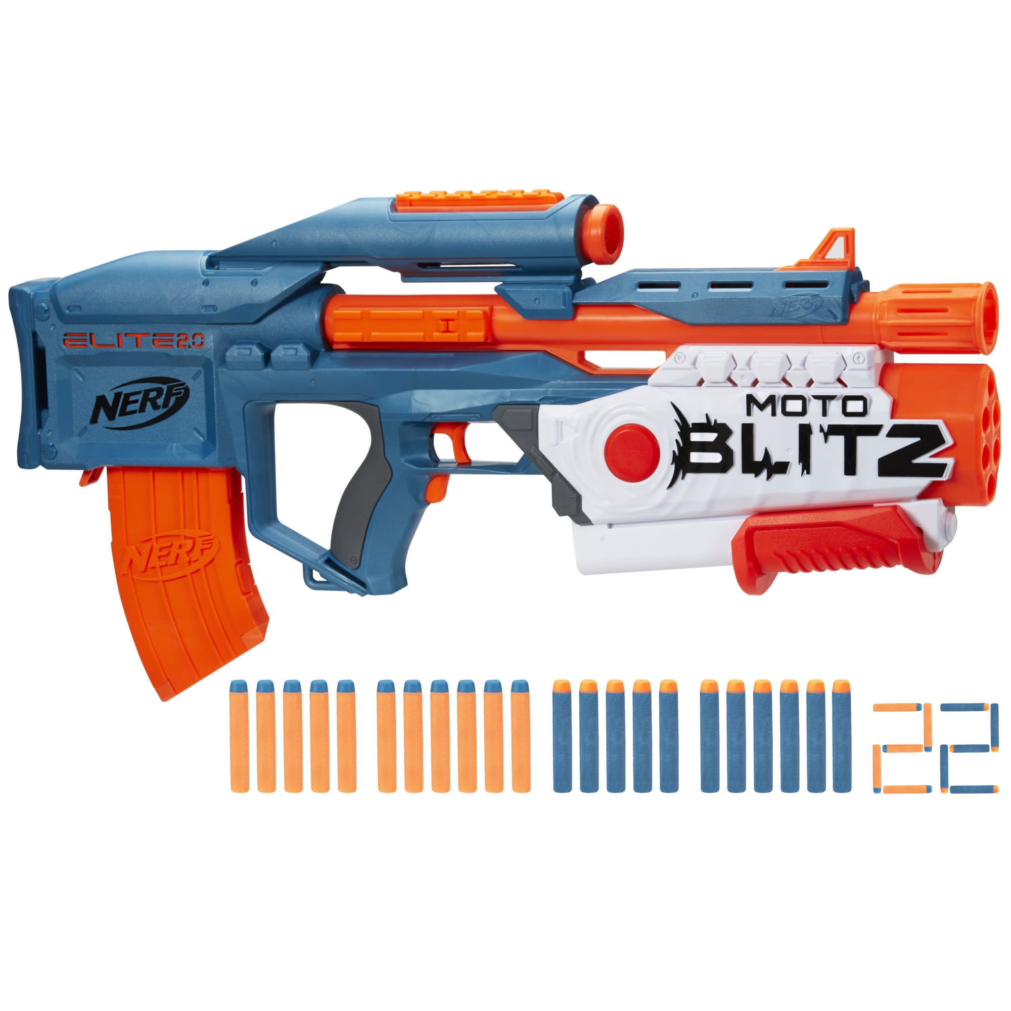 Nerf Elite 2.0 Motoblitz CS-10 Dart Blaster Motorized Electronic 10 Darts 22 Elite Darts Kids Toys for Outdoor Summer Games Ages 8 and Up