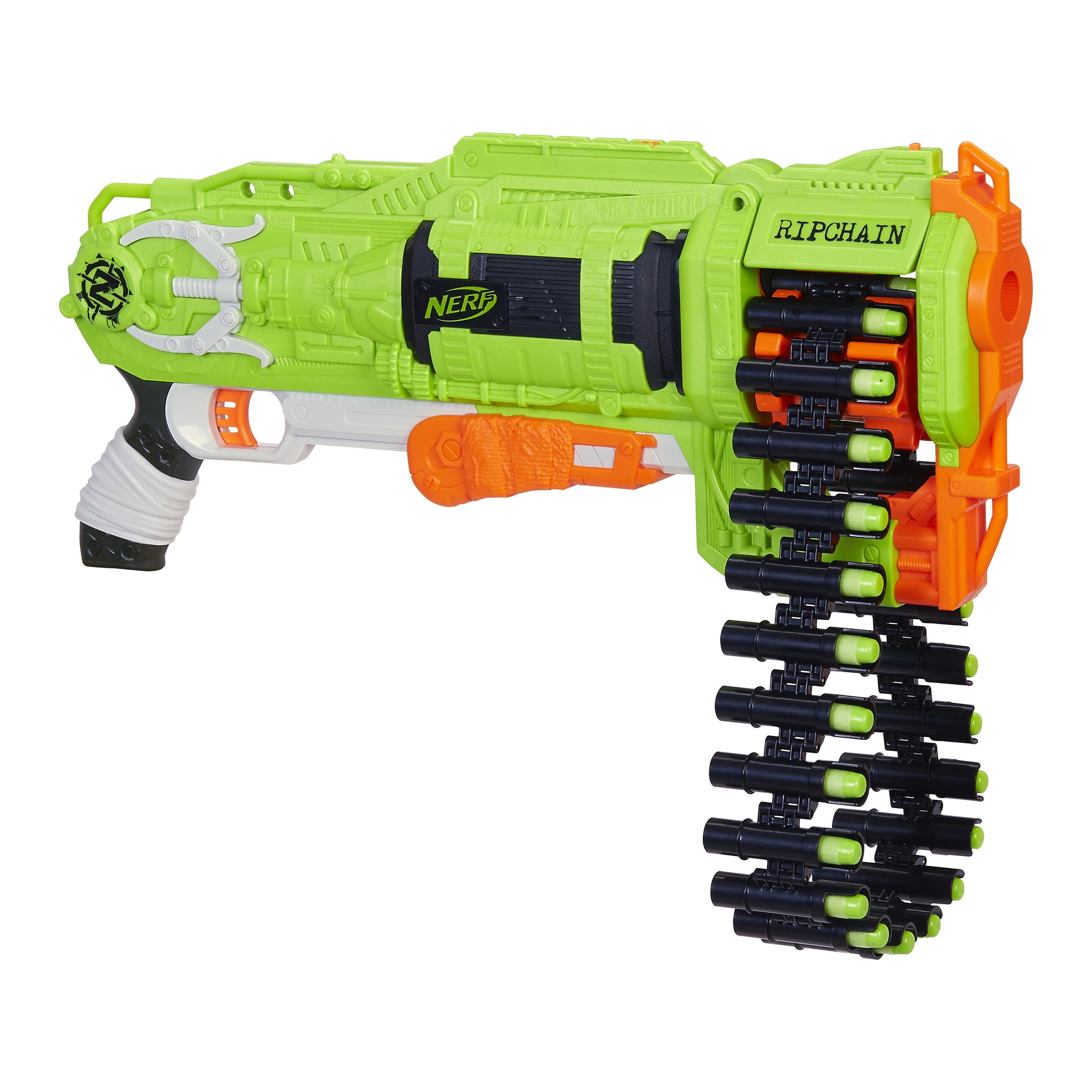 Nerf Zombie Strike Ripchain, Includes 25 Zombie Strike darts