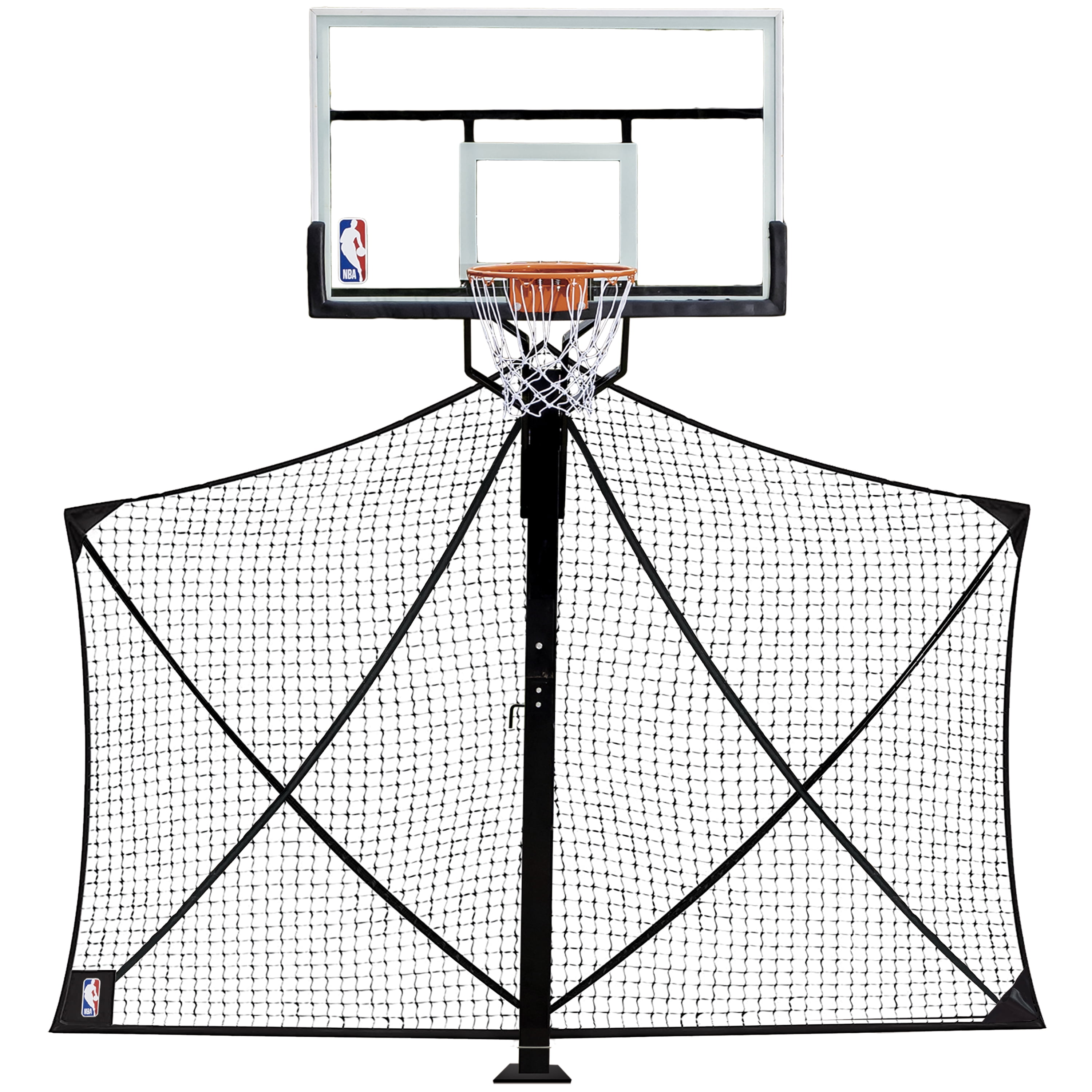 NBA Official 8’x10’ Folding Basketball Backstop Net, All-Weather, Black