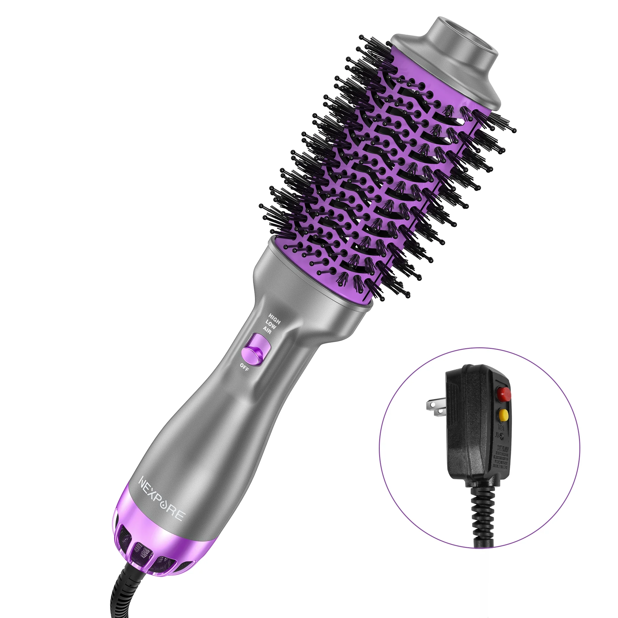 NEXPURE Hair Dryer and Blow Dryer Brush in One, New Upgrade 4 in 1 Hair Dryer Brush with Negative Ion Anti-frizz Ceramic Titanium Barrel