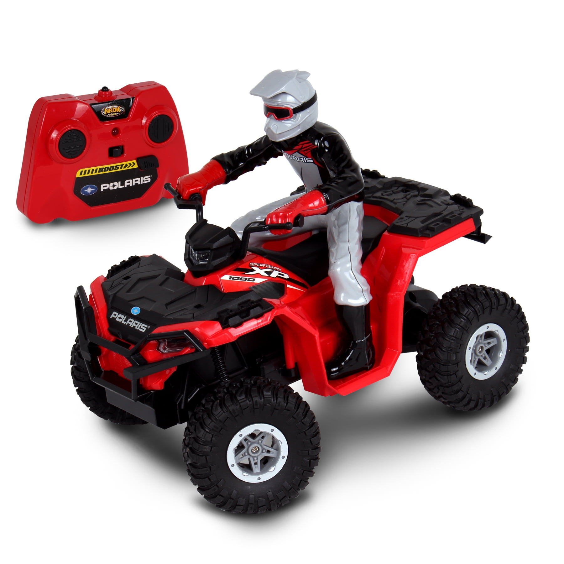 NKOK Polaris 1:8 Scale RC Polaris Sportsman XP 1000 w/ Turbo Boost & Rider (Colors May Vary)