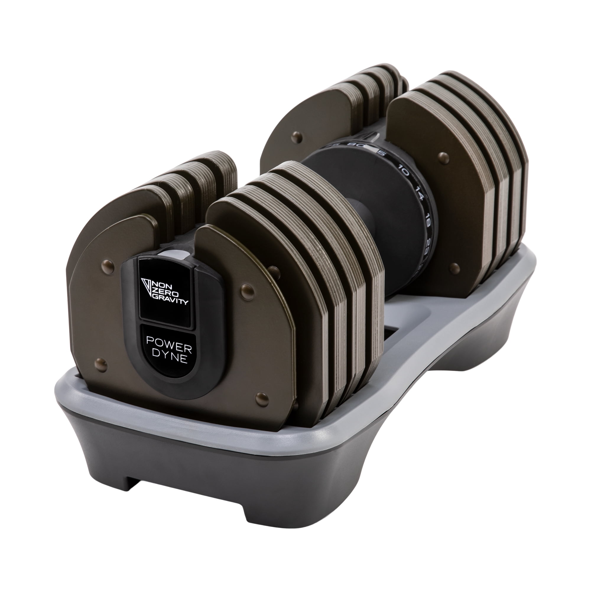 NZG PowerDyne 80lbs Adjustable Single Dumbbell Weight (Camo Green)