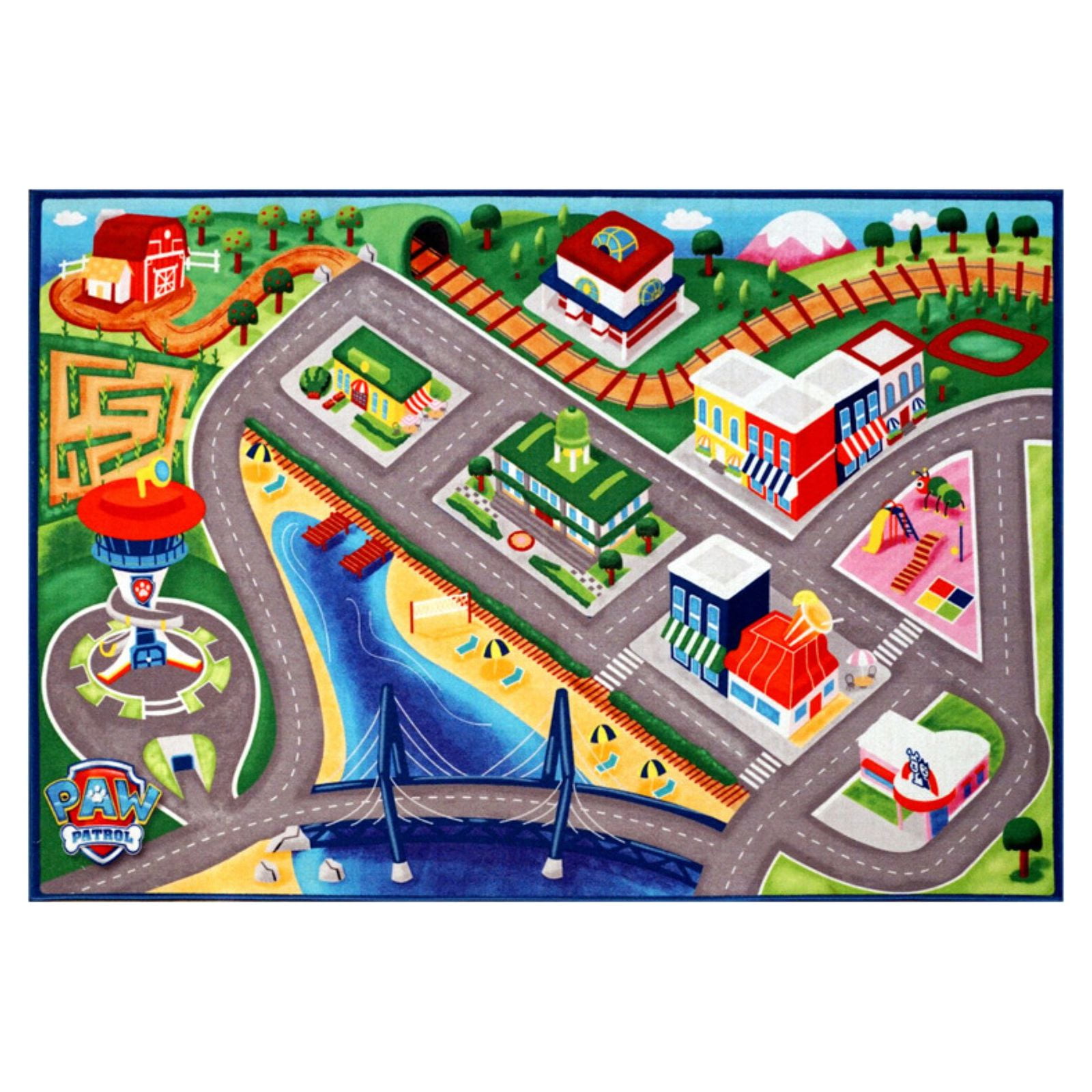 Nickelodeon Paw Patrol HD Road Rug, 4'6"x6'6", Multi-color