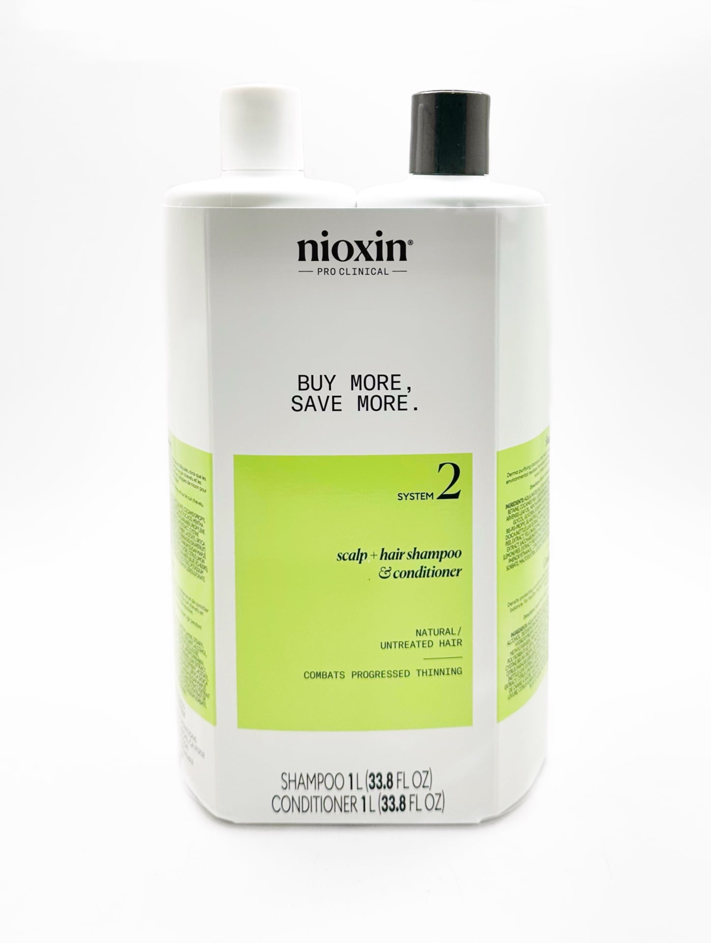 Nioxin System 2 Cleanser & Scalp Therapy Conditioner Duo Nioxin, 33.8 Oz