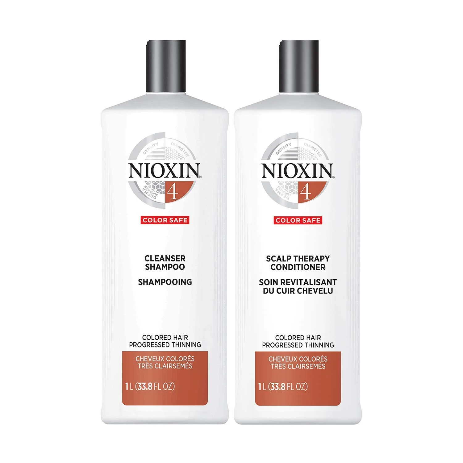Nioxin System 4 Cleanser Shampoo, 33.8 oz 1 Pc, Nioxin System 4 Scalp Therapy Conditioner, 33.8 oz 1 Pc