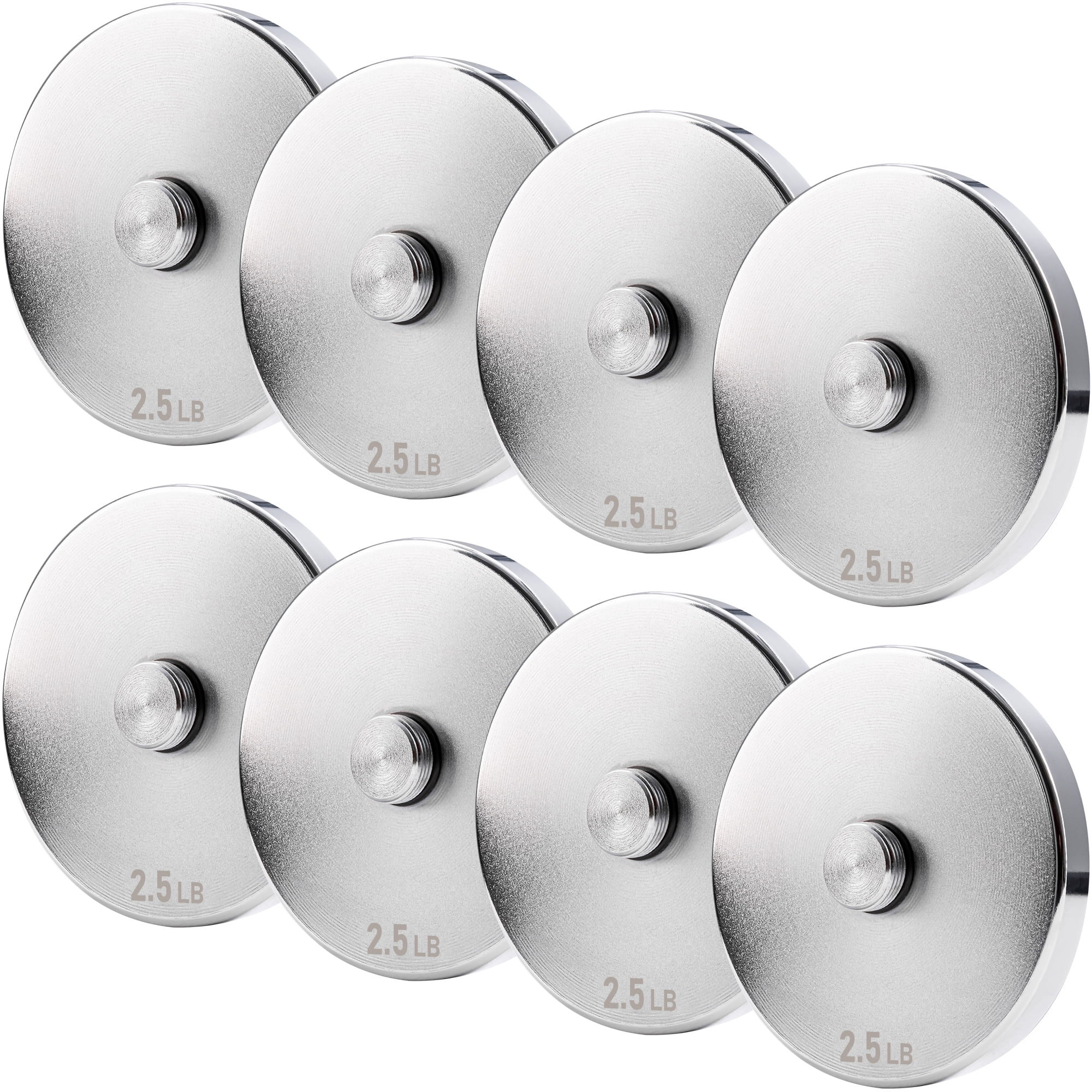 Northdeer Weight Plates Set Steel Silver, 2.5 lb, 8 Count