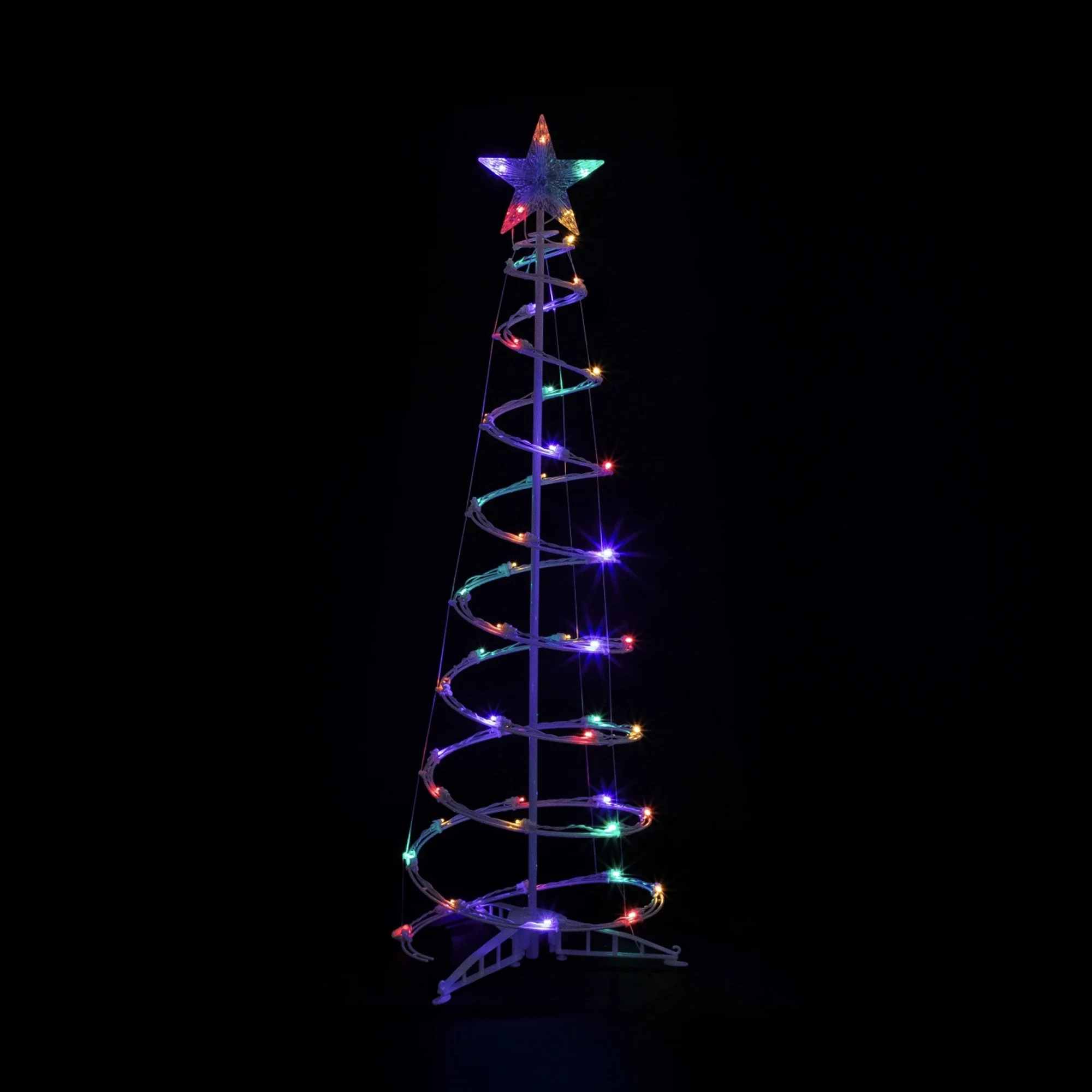 Northlight LED Lighted Spiral Outdoor Christmas Tree - 4' - Multi Lights