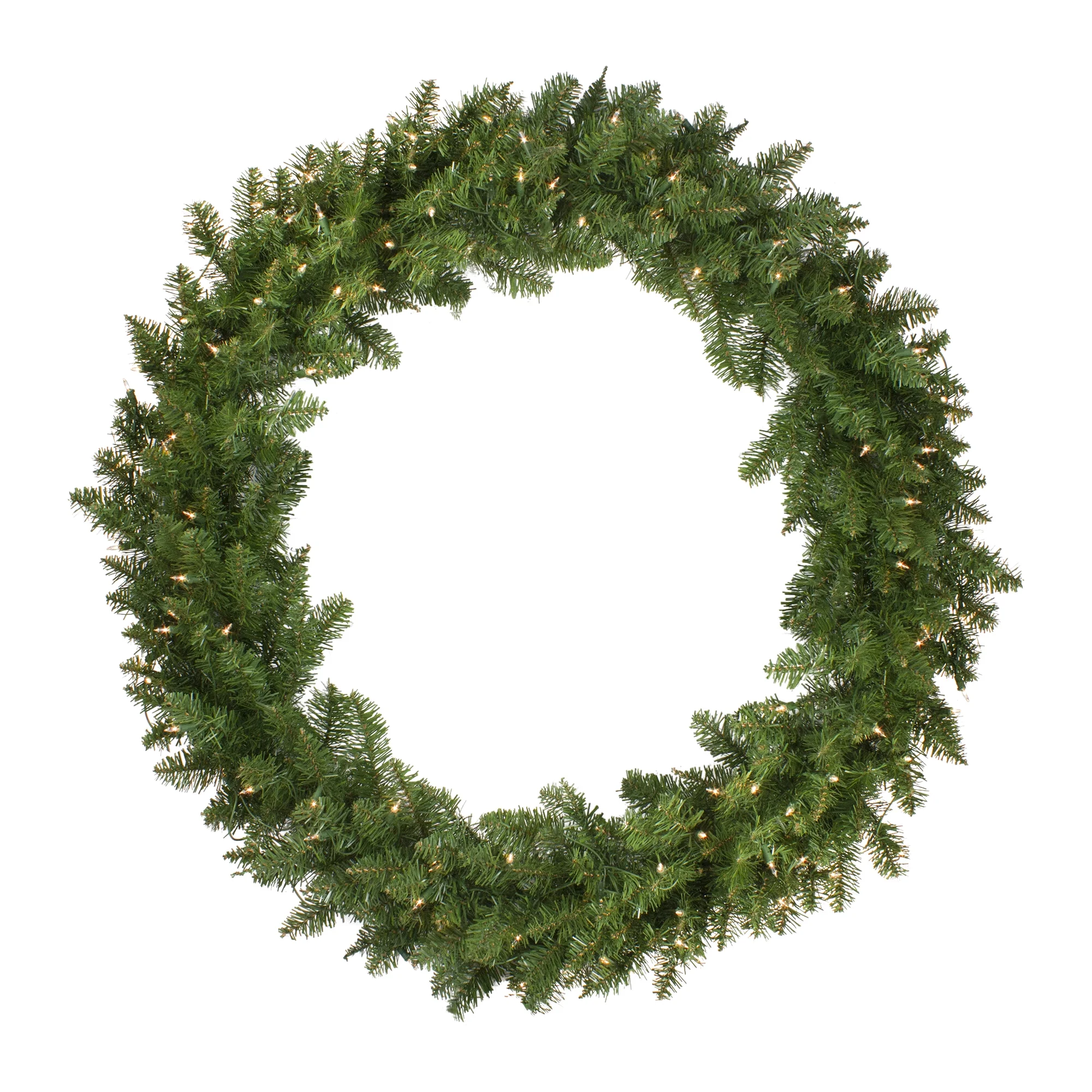 Northlight Pre-Lit Eastern Pine Artificial Christmas Wreath - 48" - Clear Lights