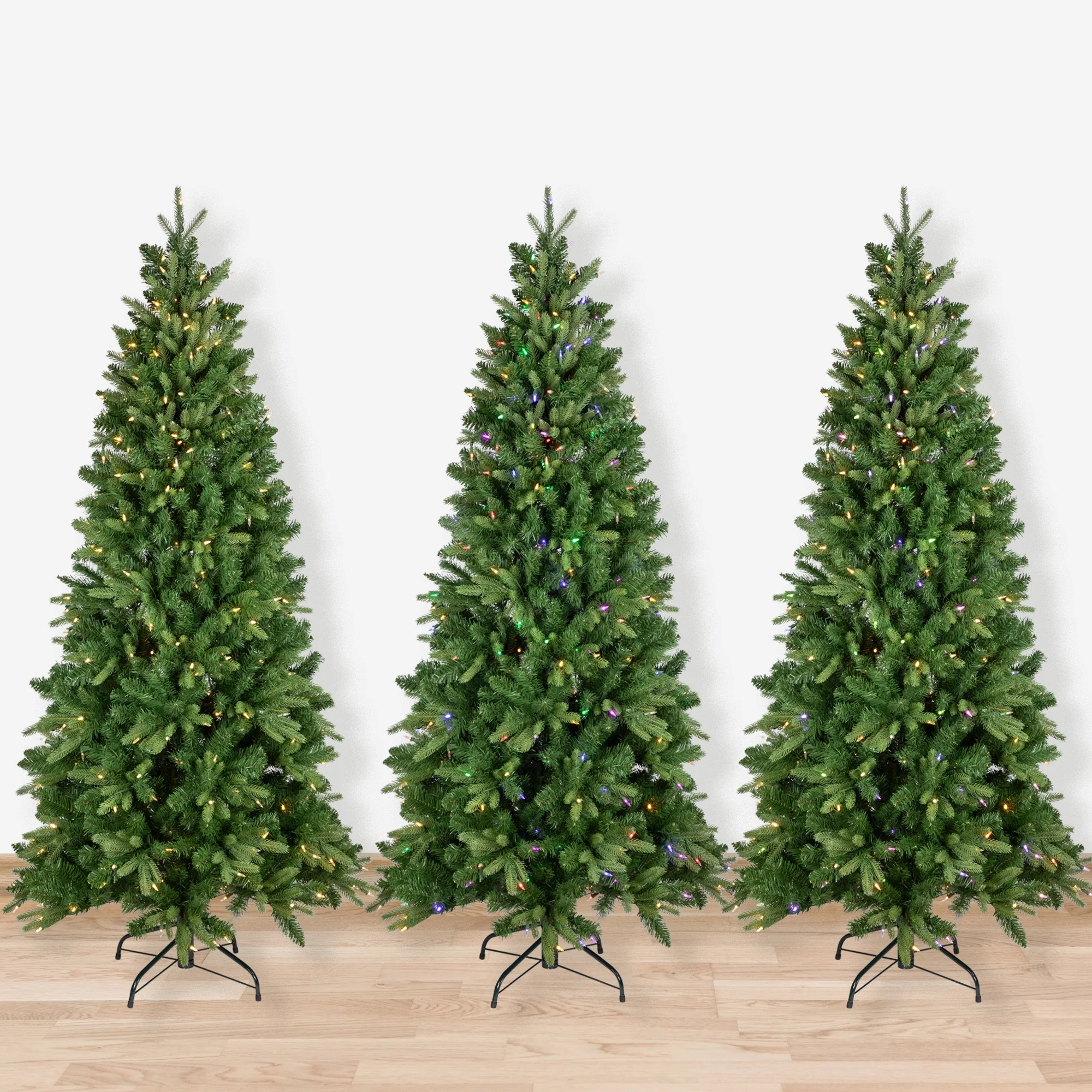 Northlight Pre-Lit Slim Washington Frasier Fir Christmas Tree - 6.5' - Dual Color LED Lights