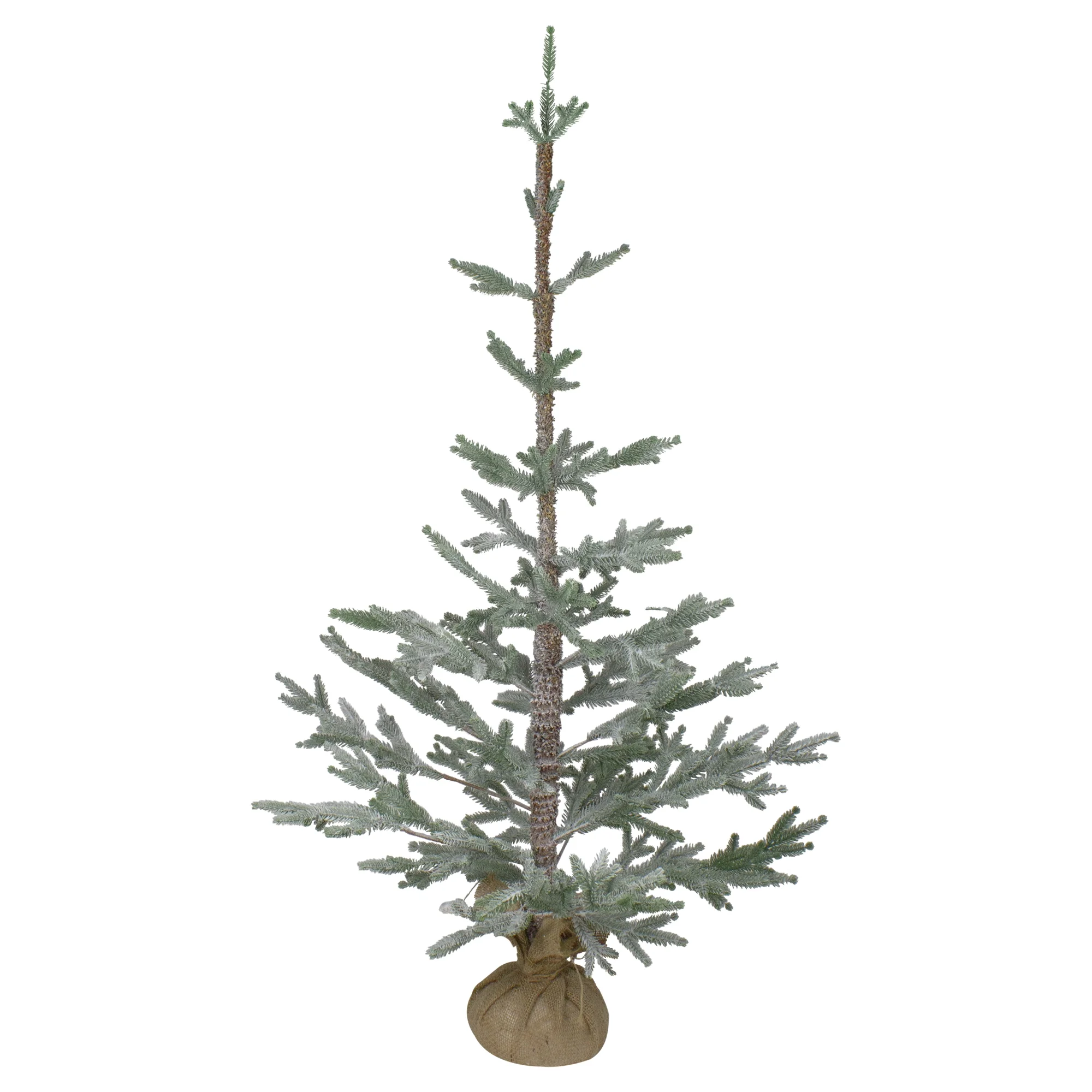 Northlight 3 FT Snow Covered Slim Pine Artificial Christmas Tree with Jute Base - Unlit