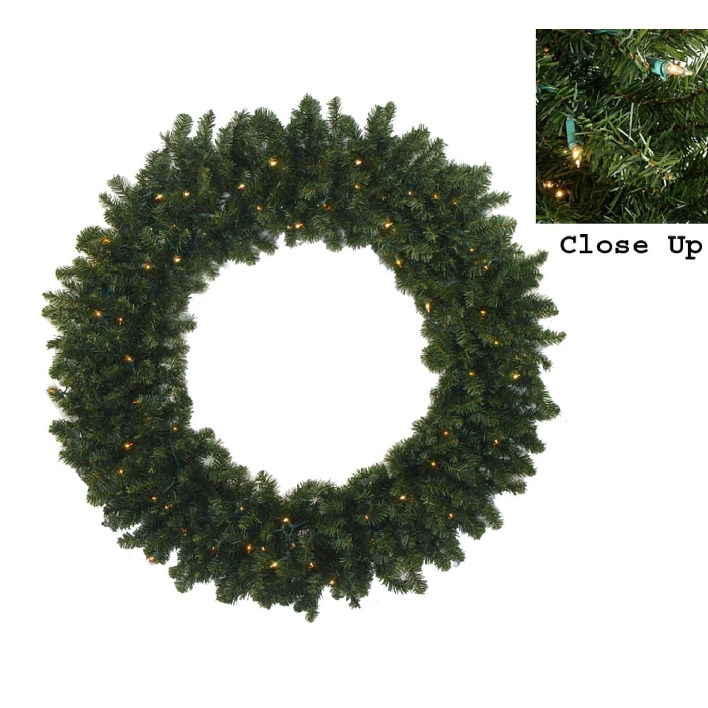 Northlight 6' Pre-Lit Commercial Canadian Pine Artificial Christmas Wreath - Multi Lights