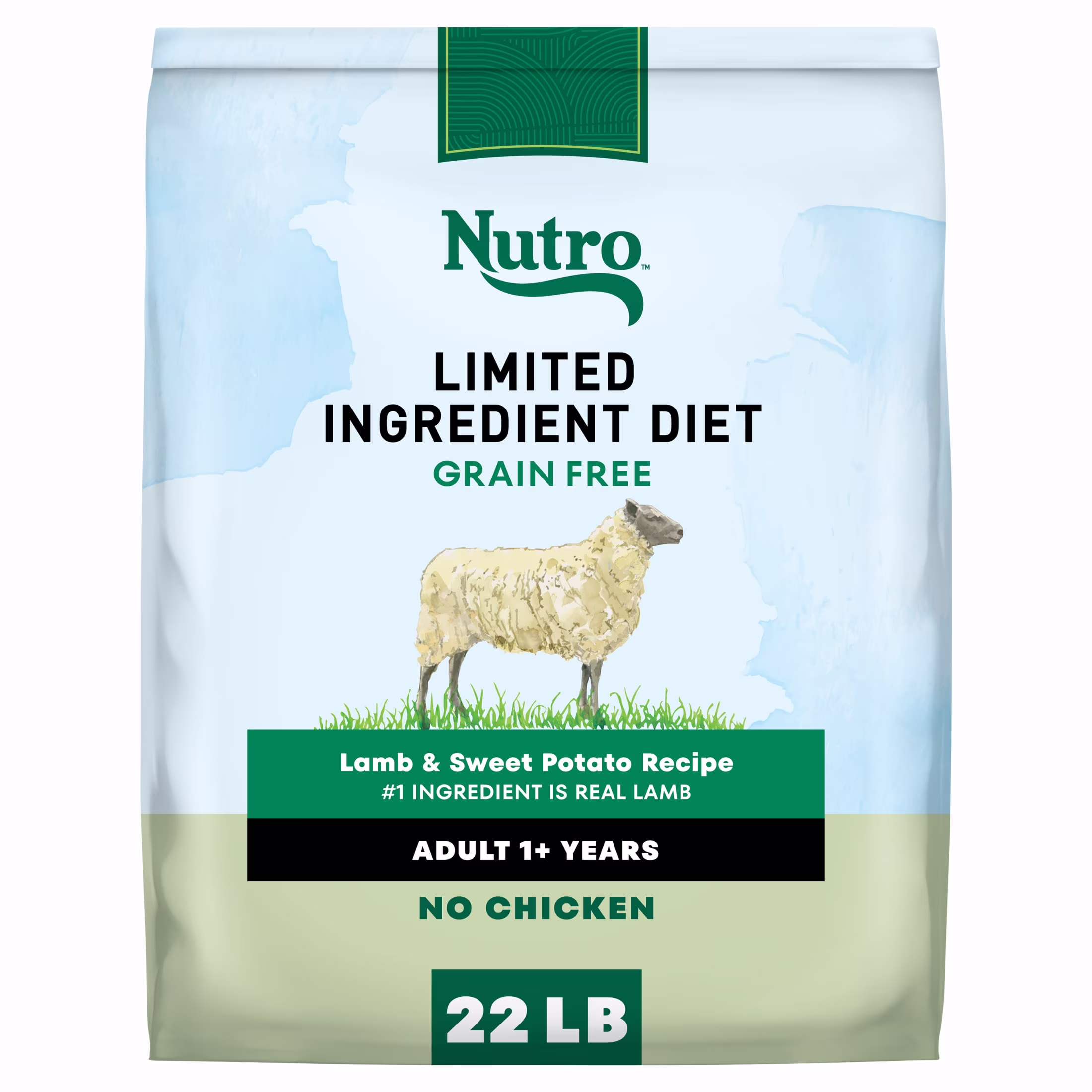 Nutro Limited Ingredient Diet Adult Dry Dog Food, Lamb & Sweet Potato Recipe, 22 lbs.