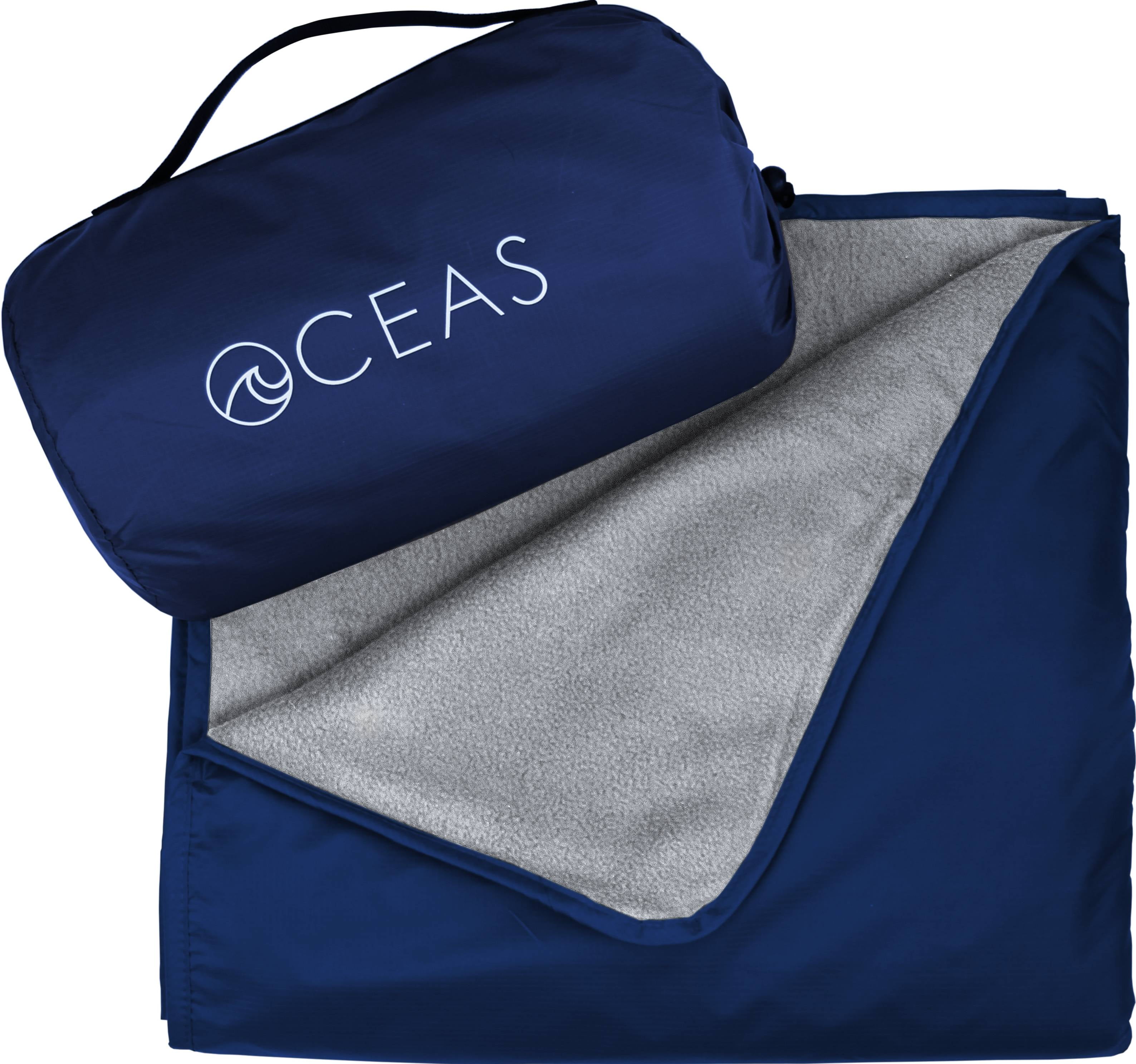 Oceas Blue, Gray Polyester Throw, 58" x 79"