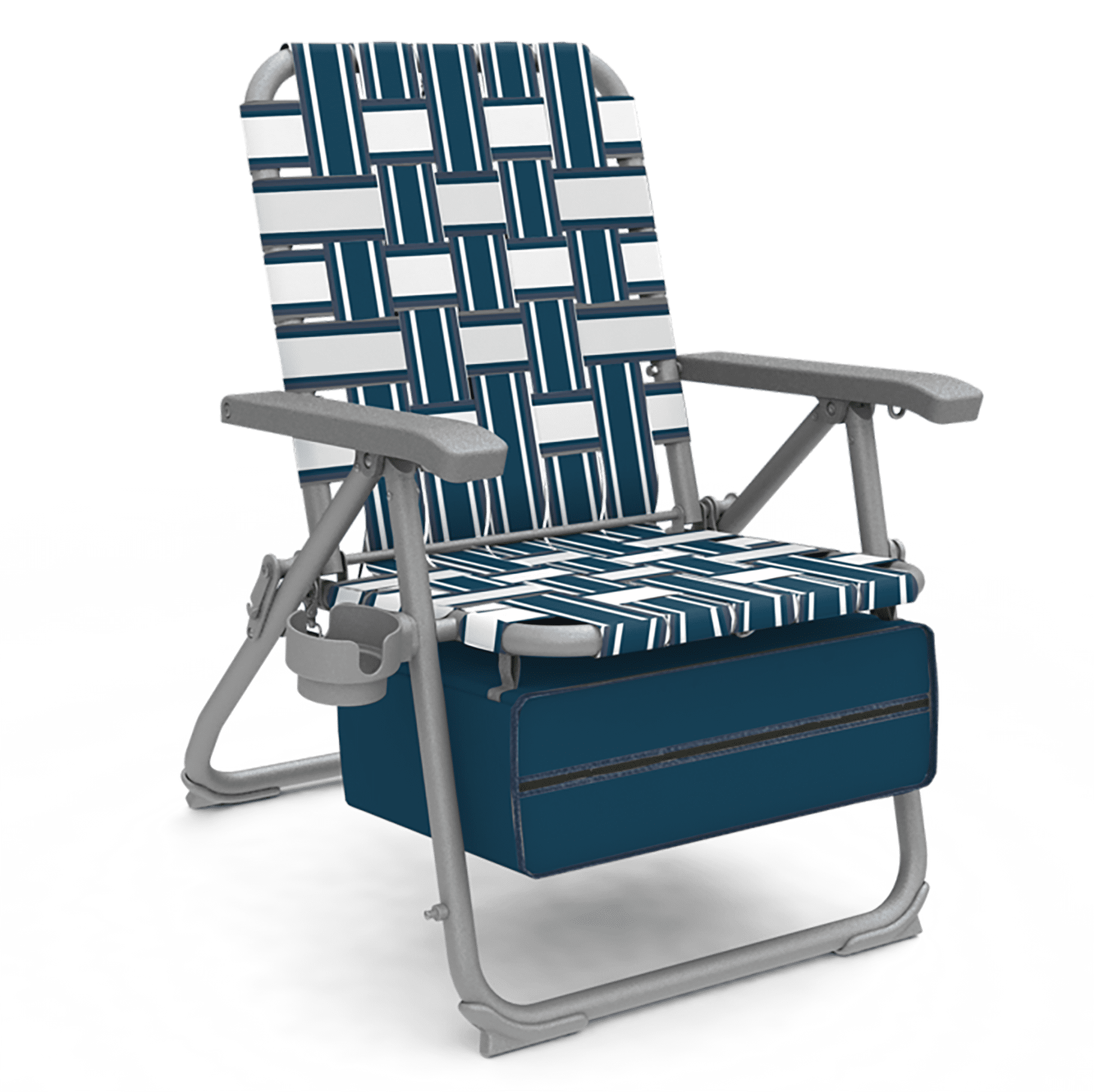 Ozark Trail Folding Web Chair with Cooler - Blue
