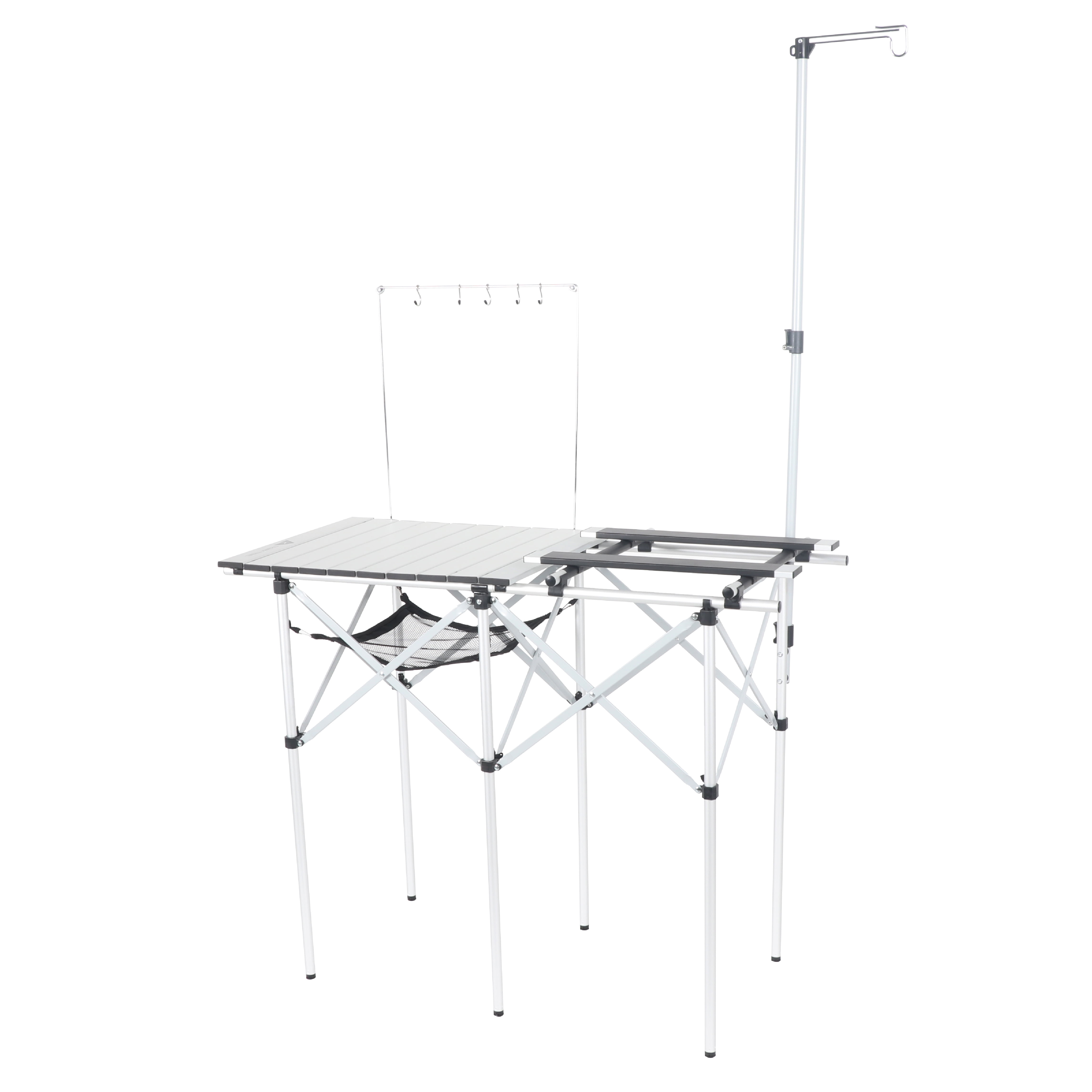 Ozark Trail Folding Camp Kitchen Table, 41 in. x 18 in. with Adjustable Stove Platform
