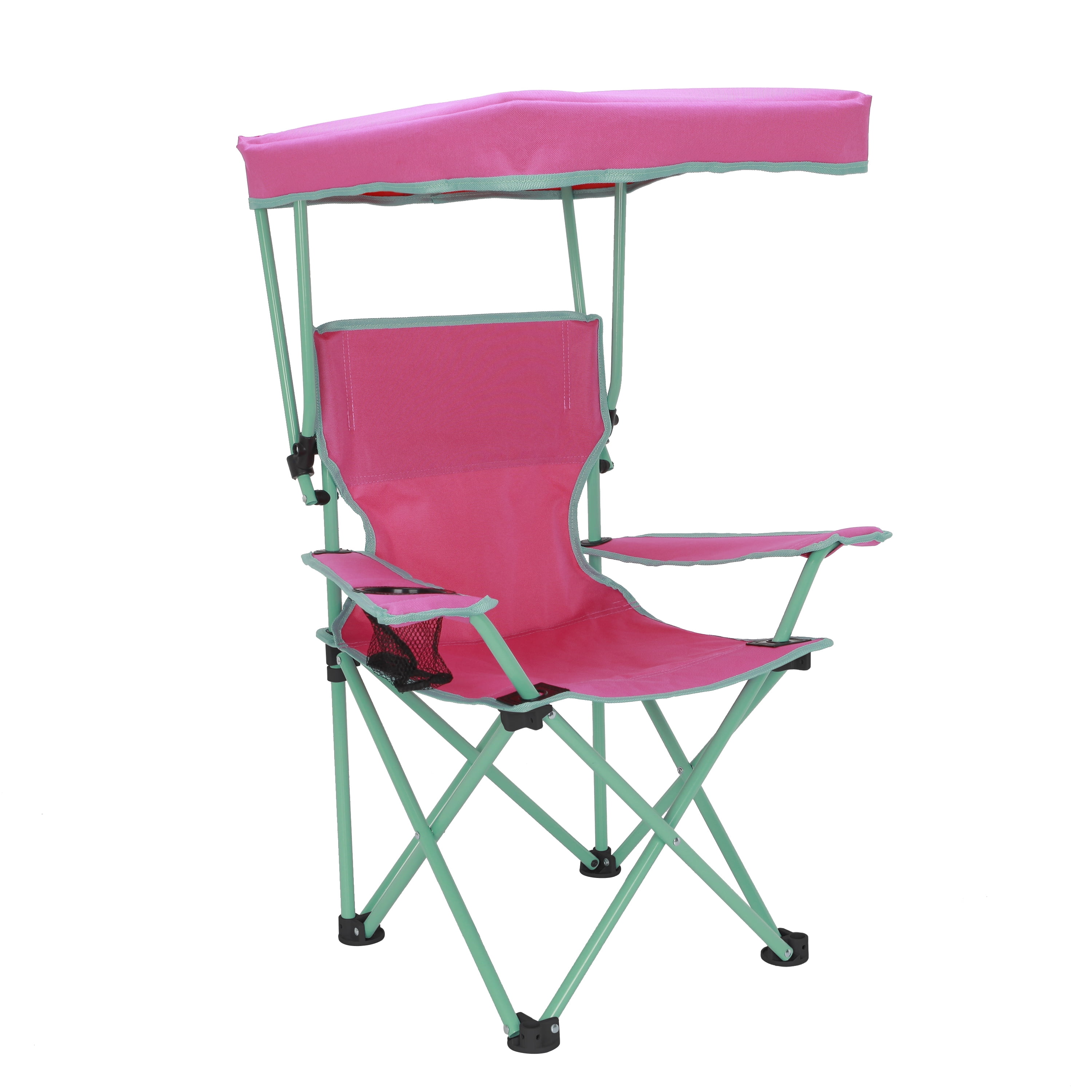 Ozark Trail Kids Canopy Chair with Safety Lock (125 lb. Capacity), Pink/Green