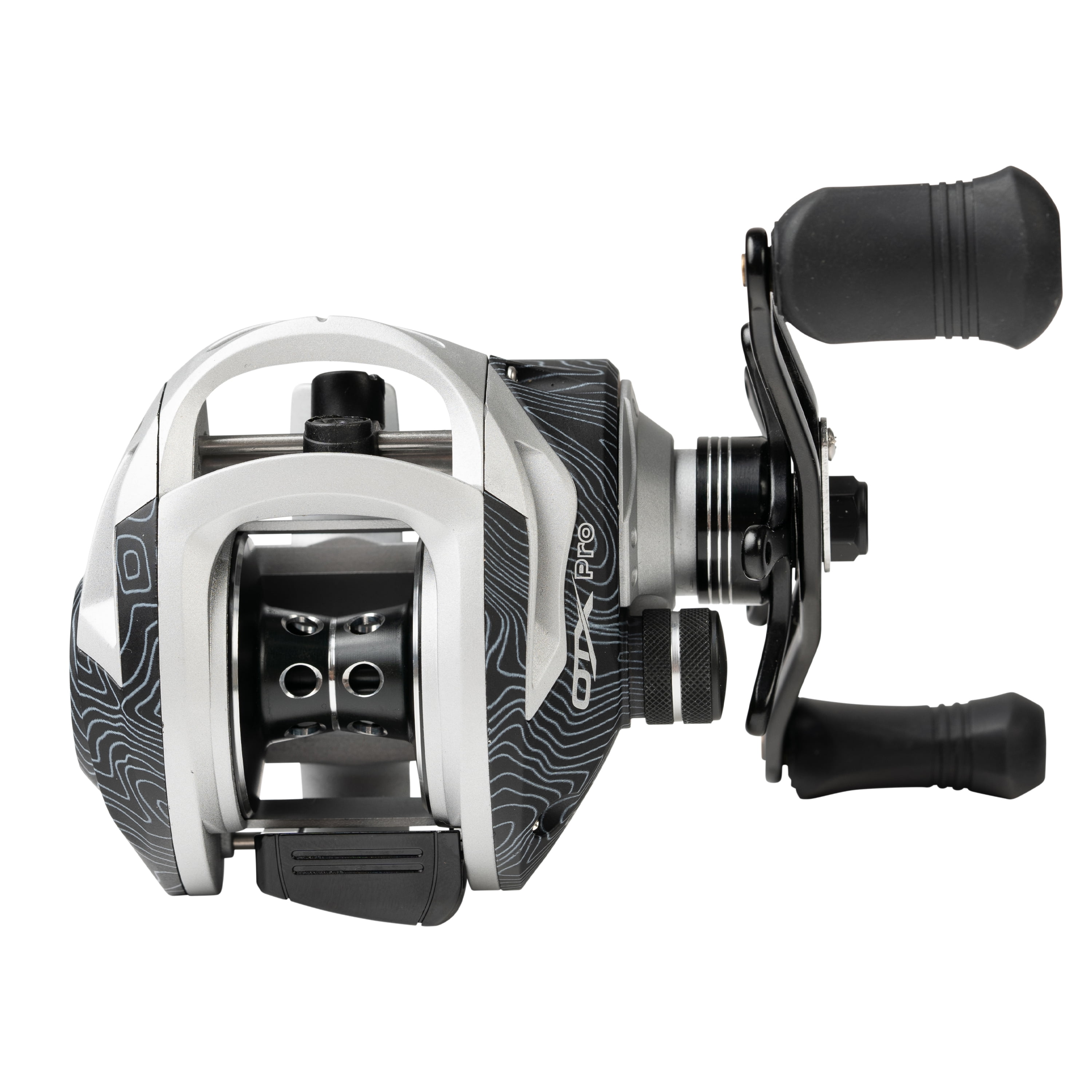 Ozark Trail OTX Pro Baitcast Fishing Reel, Black - Lightweight Graphite Frame and Cover, 7+1 Ball Bearings