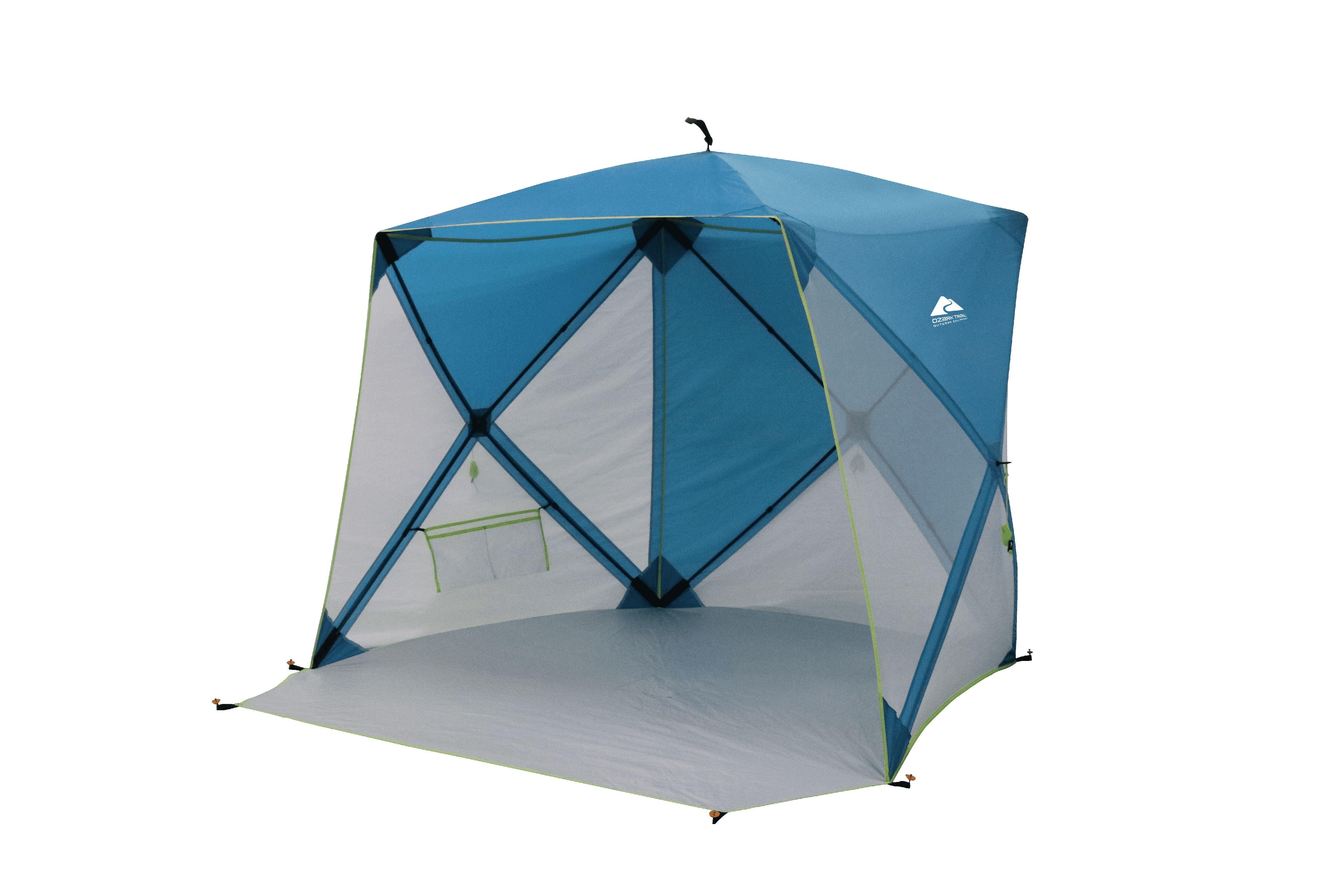 Ozark Trail 6.8 ft x 5.9 ft Pop-up Beach Shelter, Blue