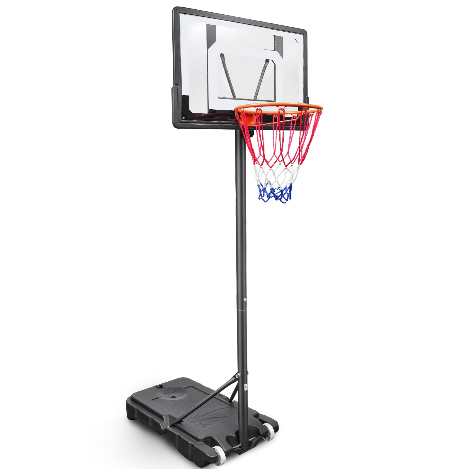 Ogednac 60" - 84" Adjustable Height 33" x 23" Indoor and Outdoor Portable Basketball System (Adult)