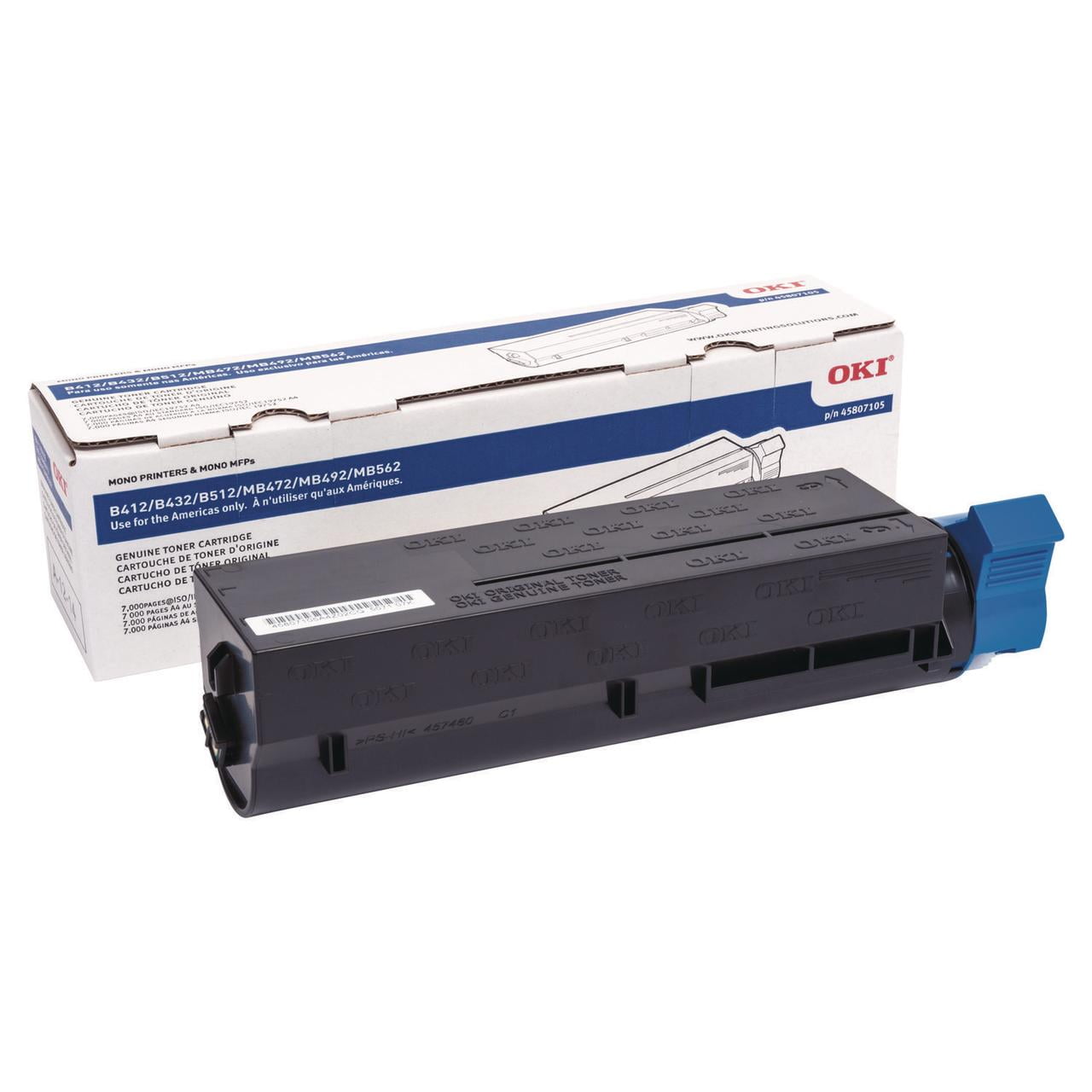 Oki, OKI45807105, B412/B432/MB472 High-Yield Toner Cartridge, 1 Each