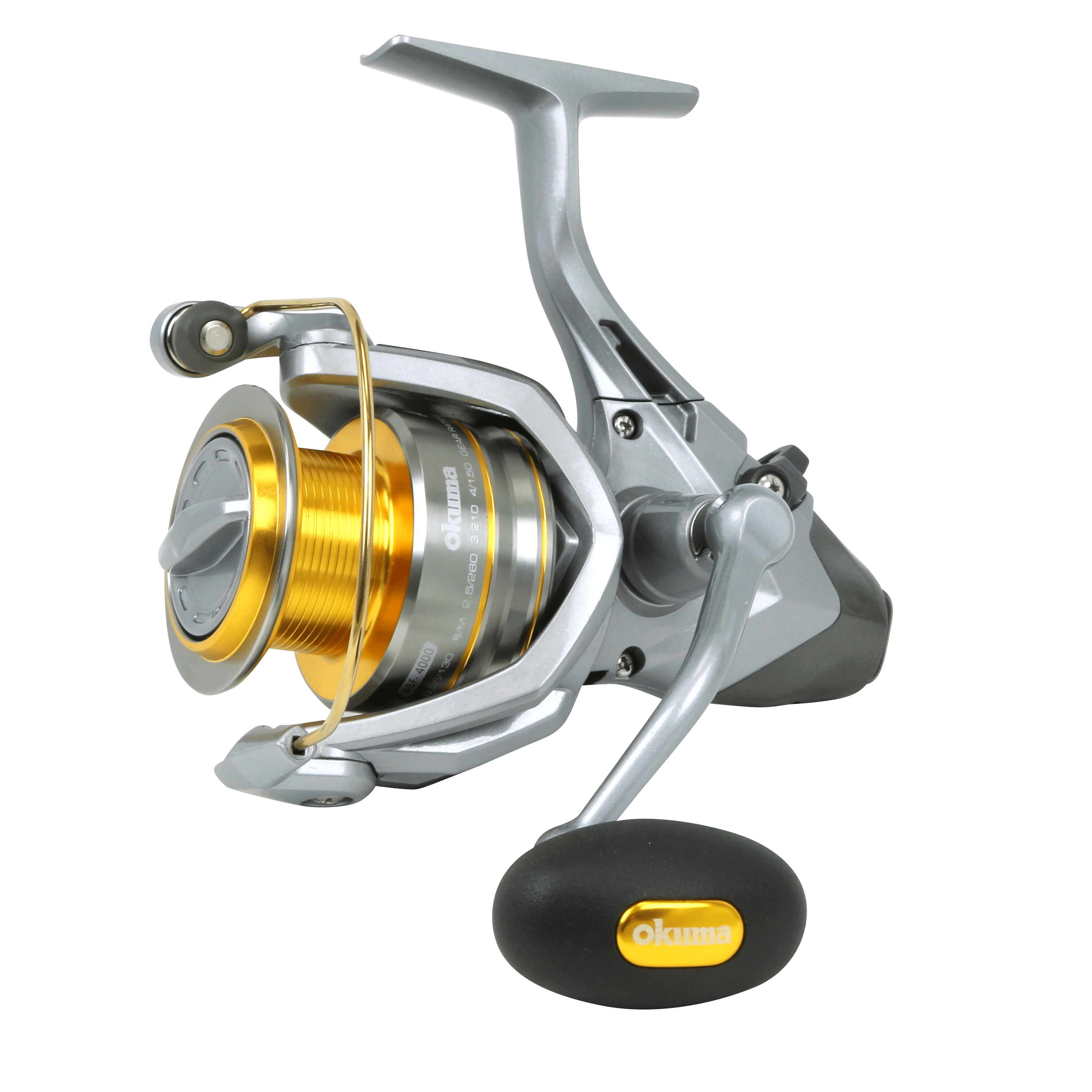Okuma Fishing Tackle Spinning Reel, Avenger ABF 4000, Bait Feeder, Stainless Steel