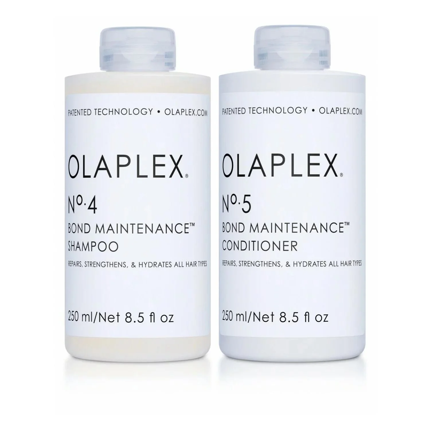Olaplex No. 4 Bond Maintenance Shampoo and No. 5 Bond Maintenance Conditioner Set For All Hair Types, 8.5 oz Each