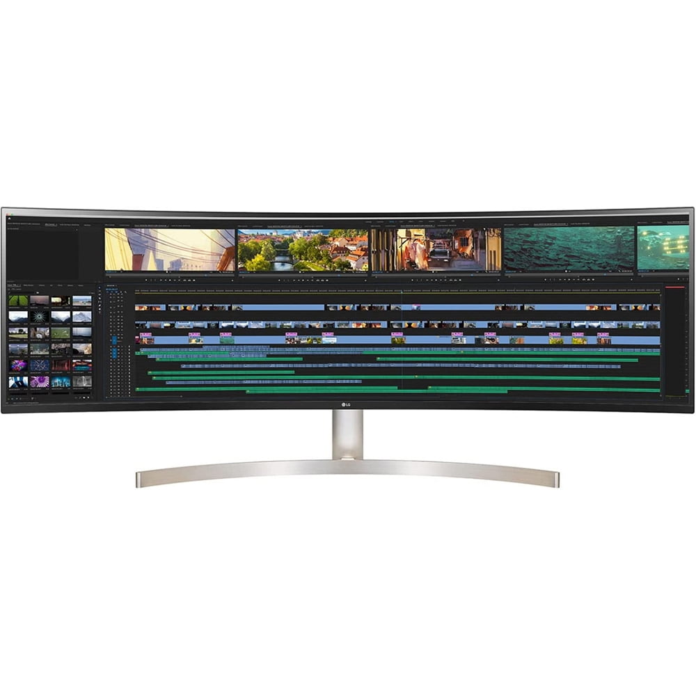 Open Box LG 49WL95C-WY 32:9 UltraWide Monitor 49" Dual DQHD (5120 x 1440) Curved IPS Display, HDR10, USB Type-C with 85W PD, sRGB 99% Color Gamut, Height/Swivel/Tilt Adjustable Stand -