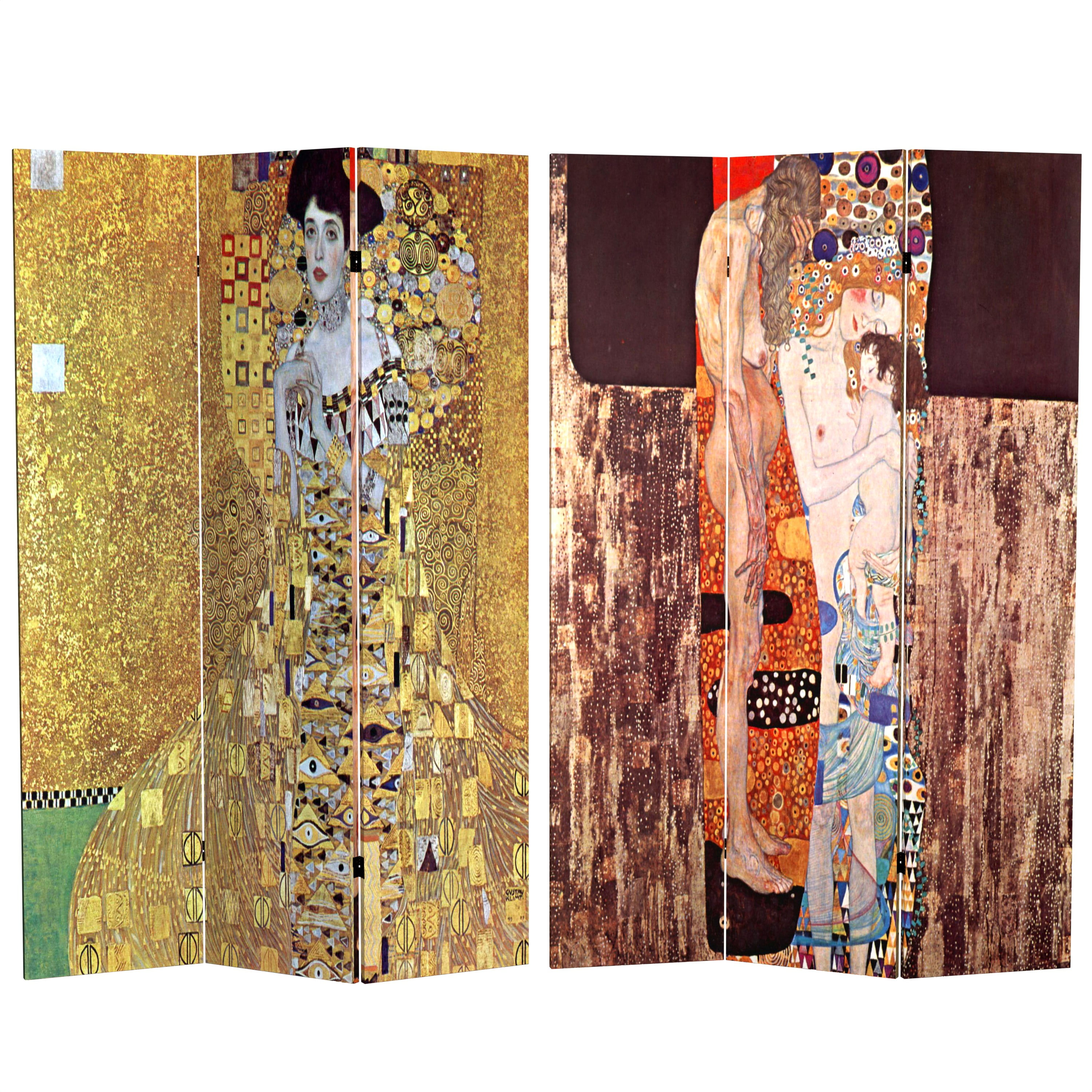 Oriental Furniture 6 ft. Tall Room Divider - Block Bauer - 3 Panel