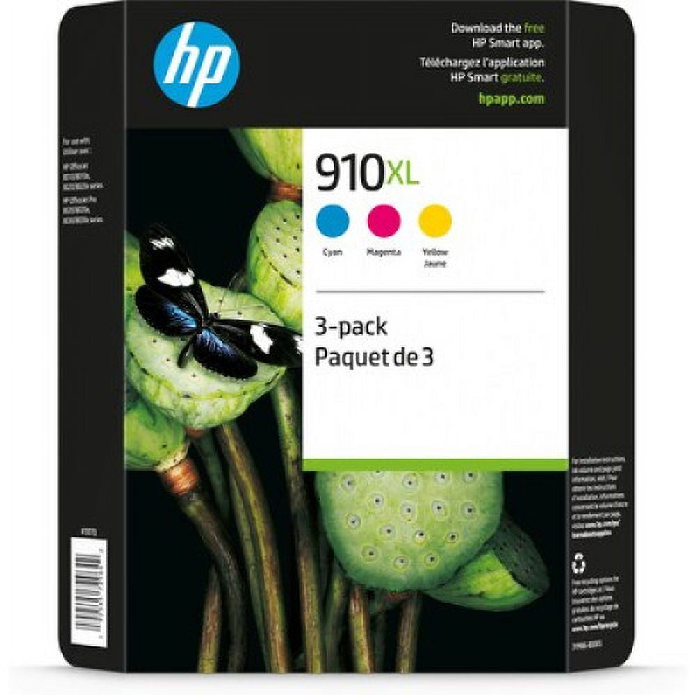 Original 910XL Tri-Color Combo (Cyan, Magenta, Yellow) Ink Cartridges - 3PK