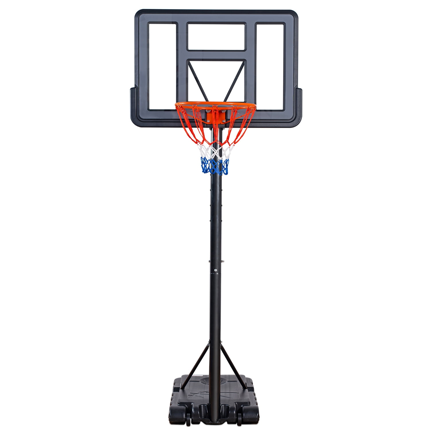 4.8ft-10ft Adjustable Height 44" Shatterproof Outdoor Portable Basketball System (Adult)