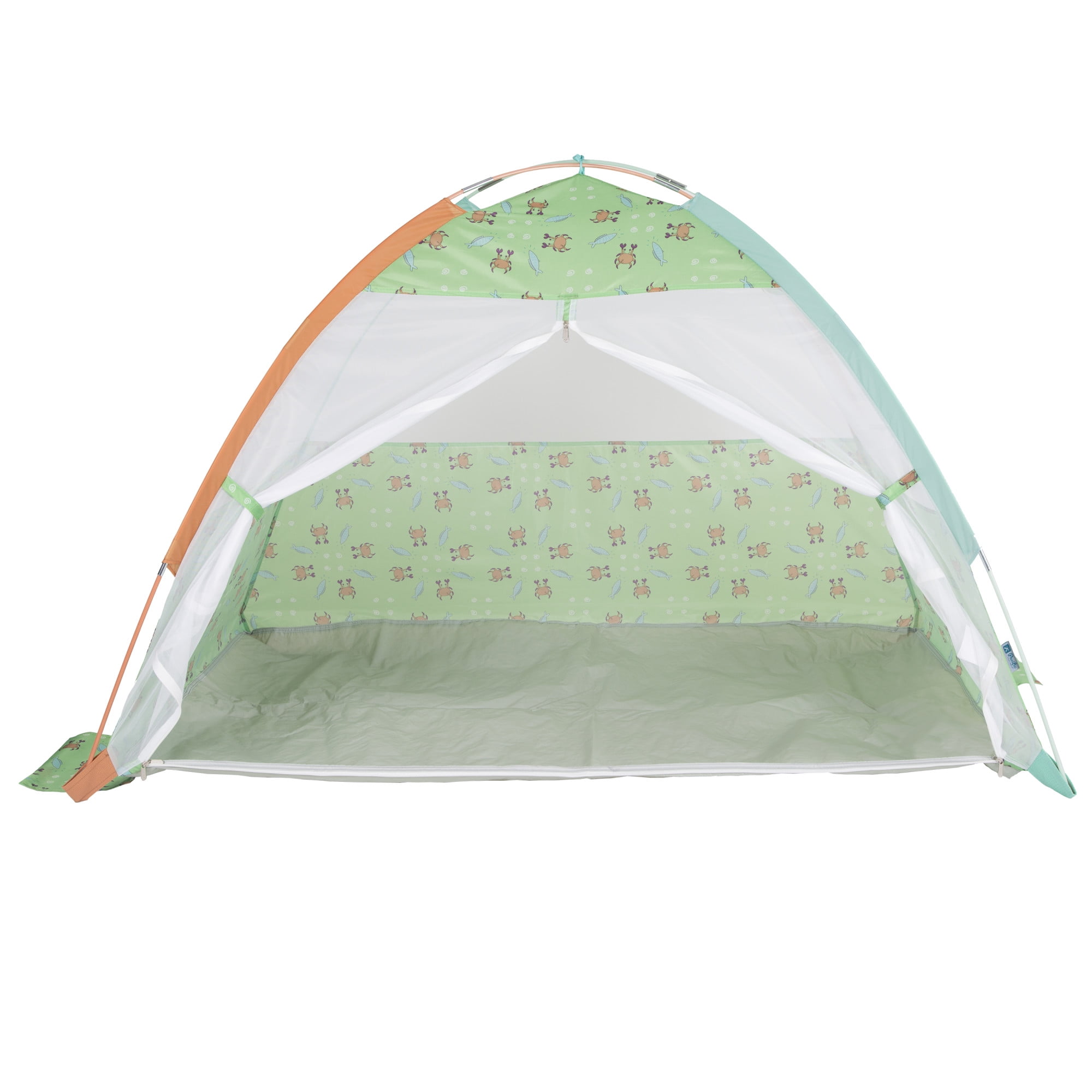 Pacific Play Tents Under The Sea Cabana with Zippered Mesh Front Polyester, Green Blue, Child