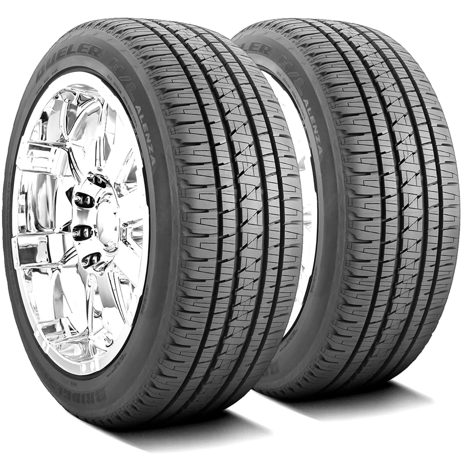 Pair of 2 (TWO) Bridgestone Dueler H/L Alenza 275/55R20 113T A/S All Season Tires Fits: 2014-18 Chevrolet Silverado 1500 High Country, 2011-18 GMC Sierra 1500 Denali