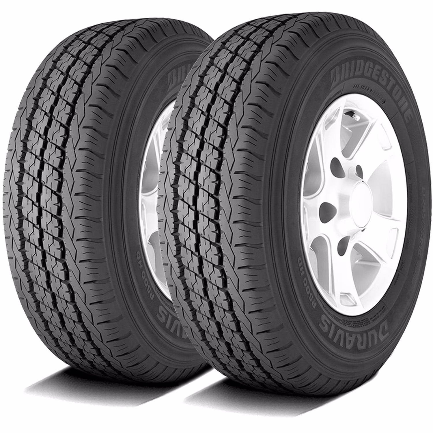 Pair of 2 (TWO) Bridgestone Duravis R500 HD LT 265/75R16 E 10 Ply Commercial Tires Fits: 2000-02 Dodge Ram 2500 Base, 2013-14 Toyota FJ Cruiser Base
