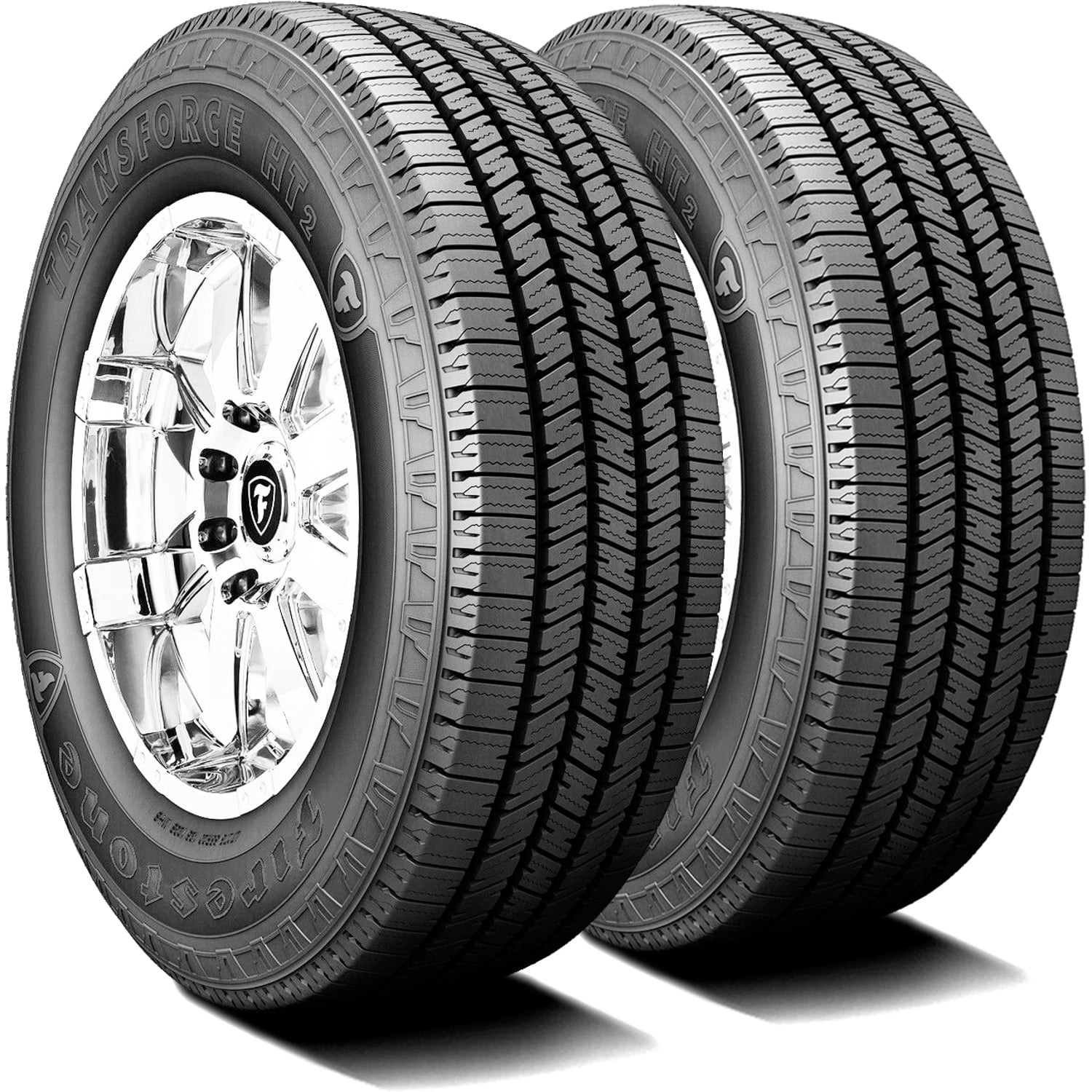 Pair of 2 (TWO) Firestone Transforce H/T2 LT 245/75R16 Load E 10 Ply Light Truck Tires Fits: 2000-04 Ford F-150 Lariat, 1994-2002 Dodge Ram 2500 Base