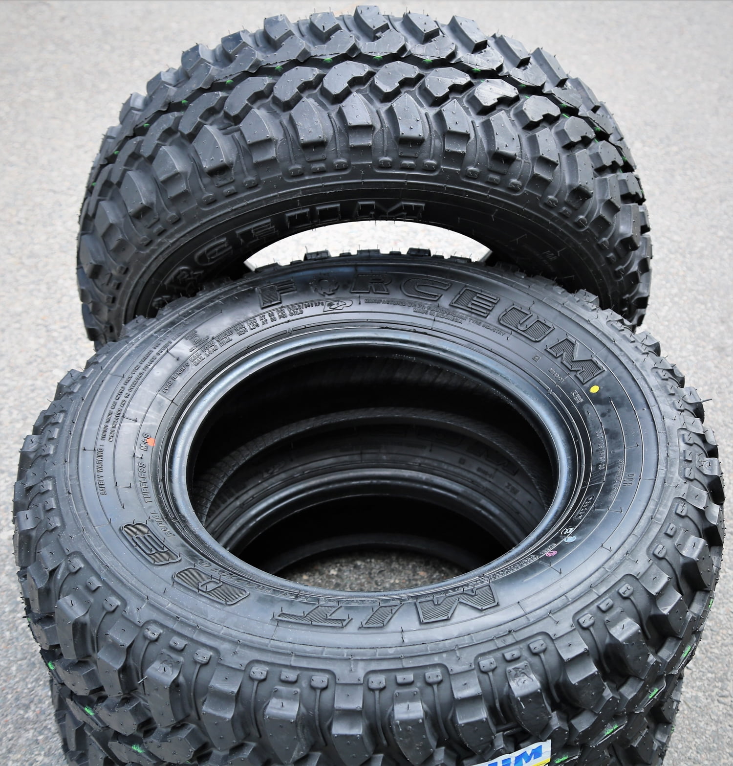 Pair of 2 Forceum M/T 08 235/75R15 104/101Q C 6 Ply mud Light Truck Tires