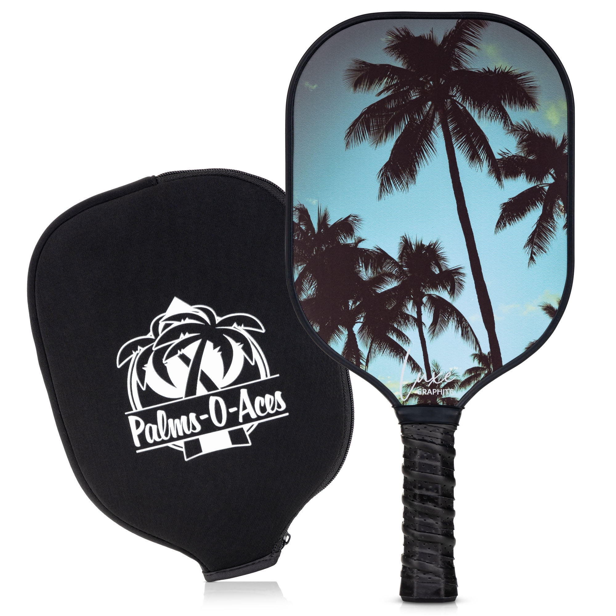 Palms-O-Aces New Luxe Lightweight Graphite Pickleball Paddle - The Palms - 7.8 oz