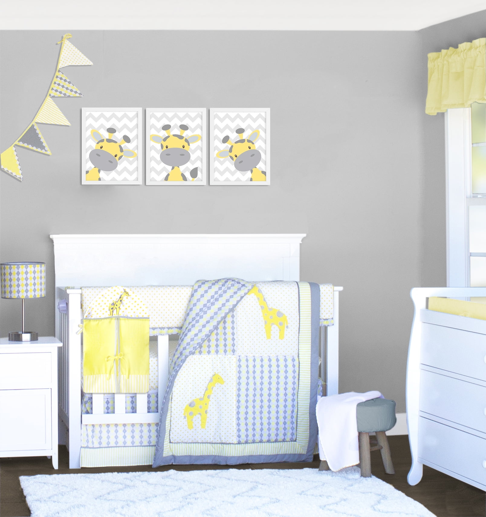 Pam Grace Creations Argyle Giraffe 10 Piece Crib Bedding Set