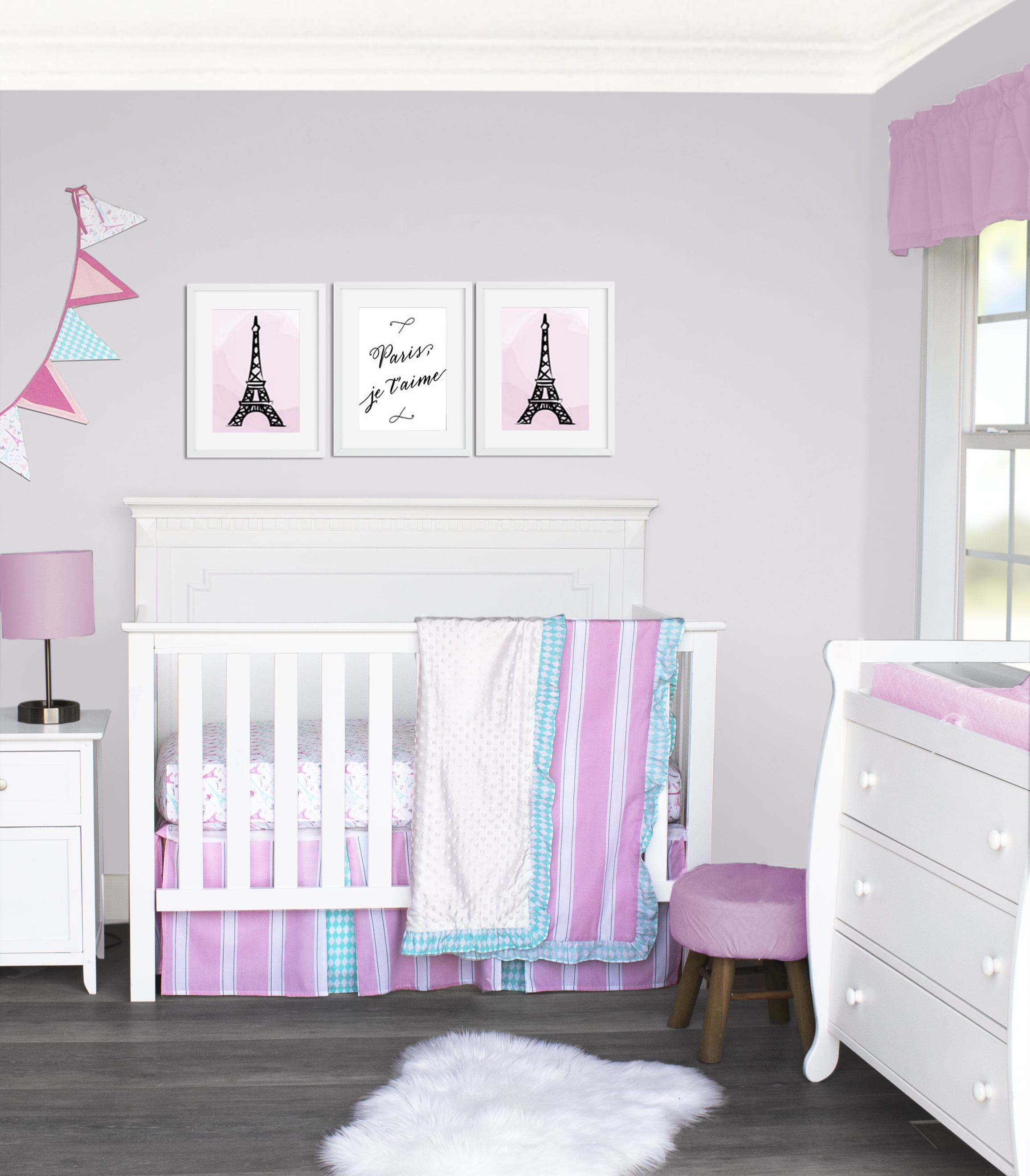 Pam Grace Creations Posh in Paris Crib Bedding Set - 4 Piece