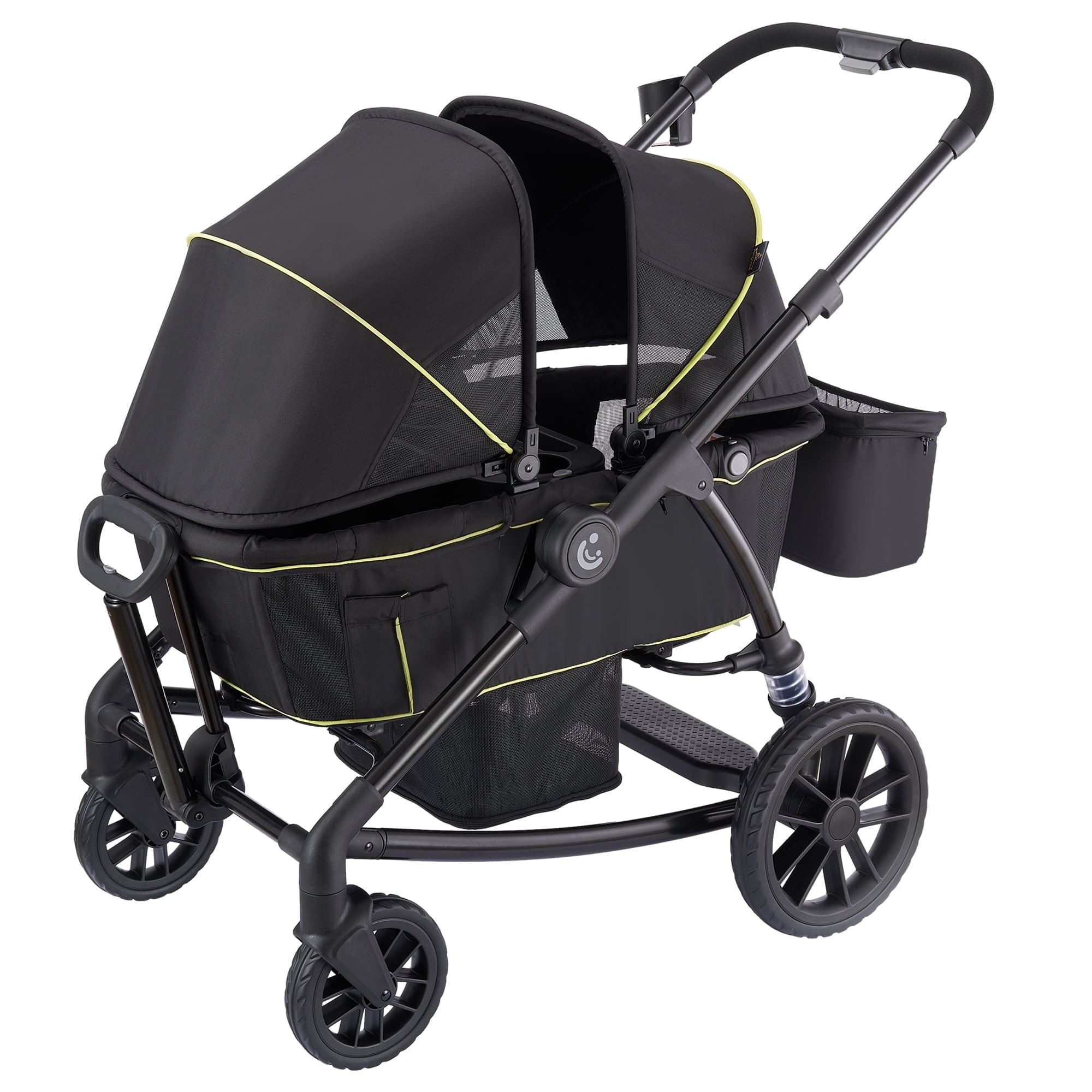 Pamo Babe Unisex 2-Seat Wagon Stroller Folding Stroller with Adjustable Canopy for Infant, Weight 44 Pounds