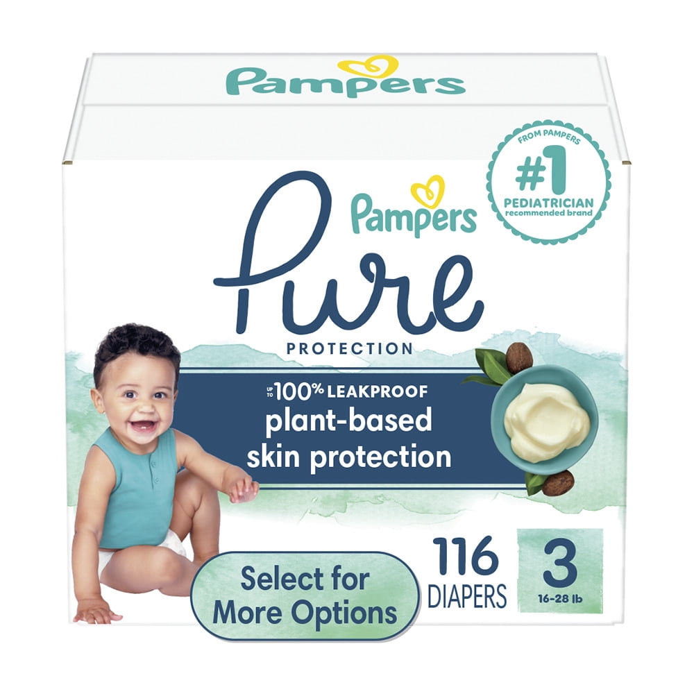 Pampers Pure Protection Diapers, Size 3, 116 Count (Select for More Options)